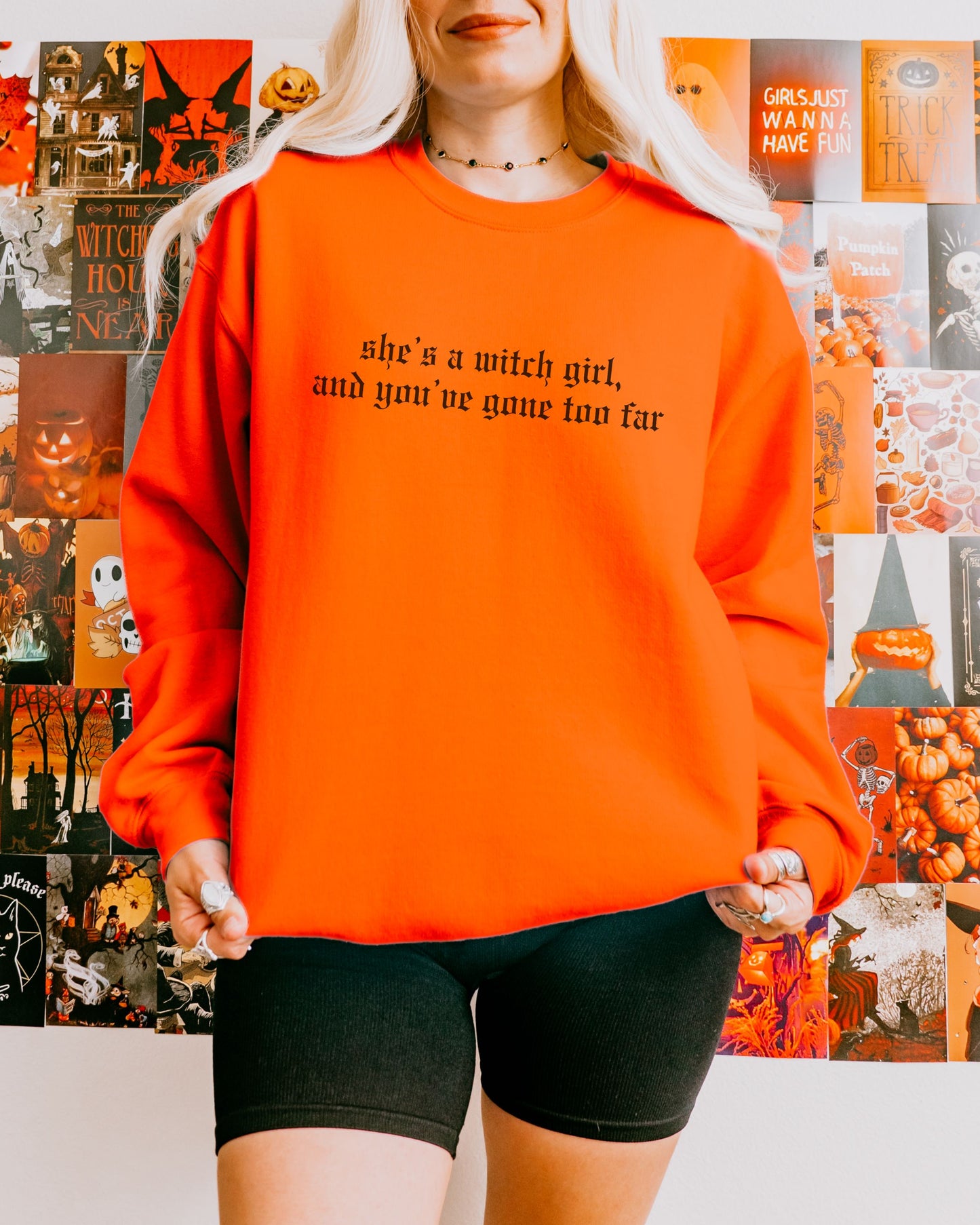 She’s a Witch Girl Sweatshirt – Gildan Gothic Feminist Crewneck