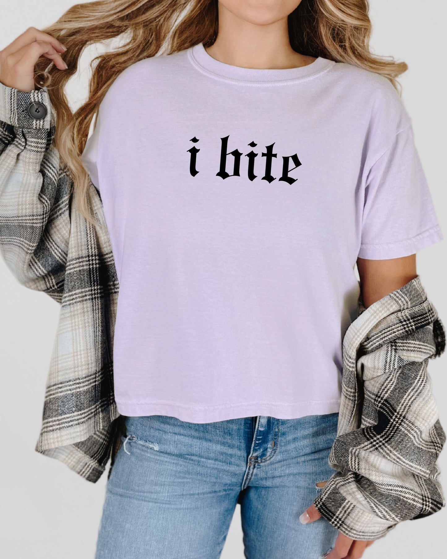 i bite crop top – Comfort Colors Gothic Sarcastic Cropped Tee