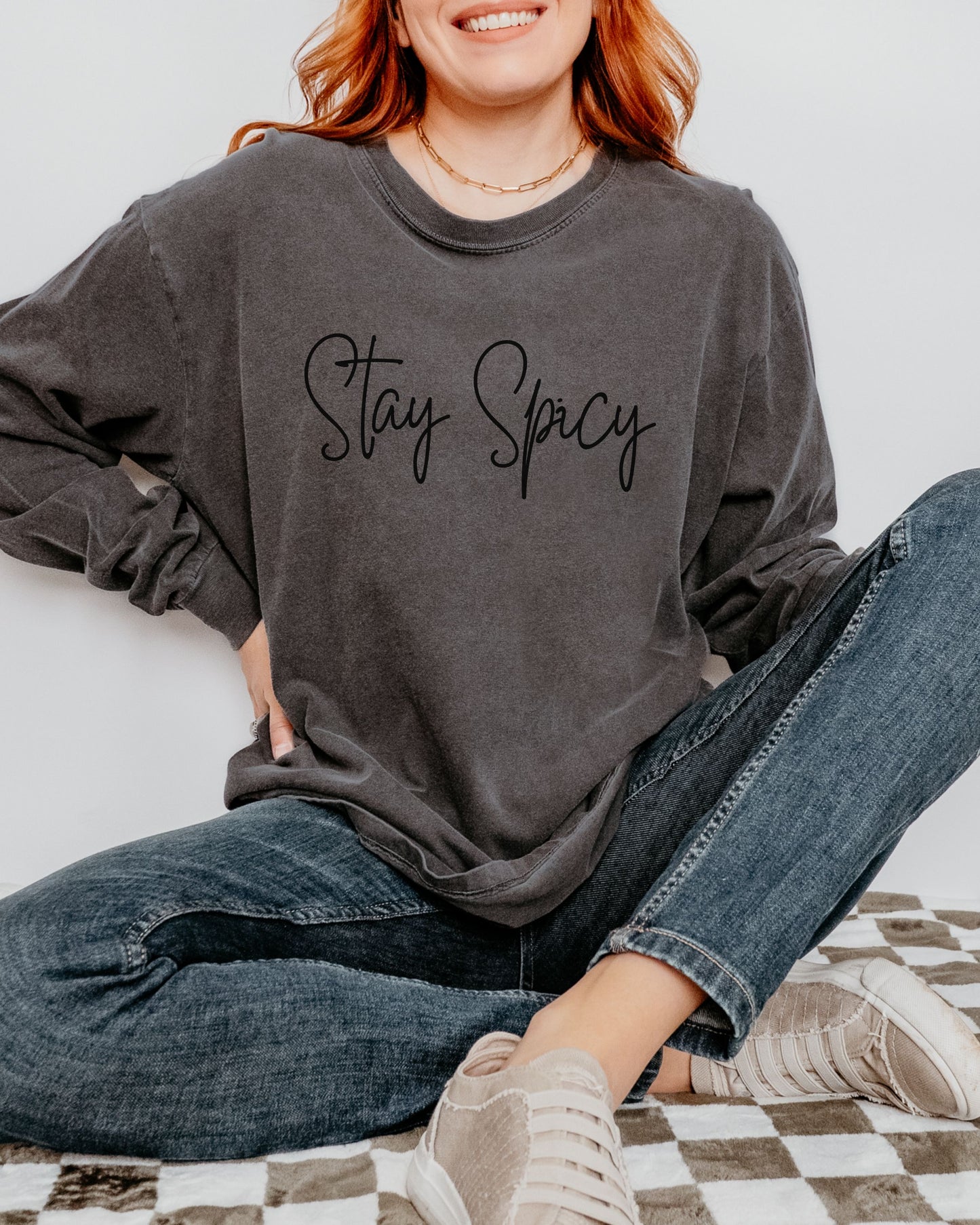 Stay Spicy Comfort Colors Long Sleeve Shirt – Sassy Graphic Tee with Bold Attitude