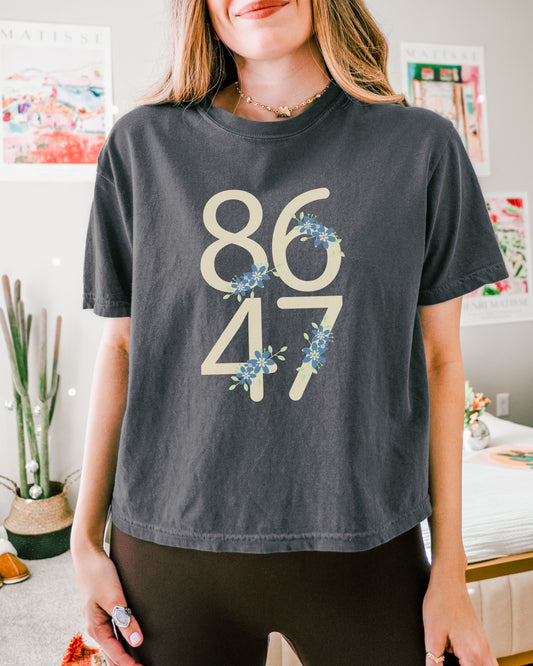 Floral 8647 Crop Top – Comfort Colors Minimalist Anti-Trump Political Tee