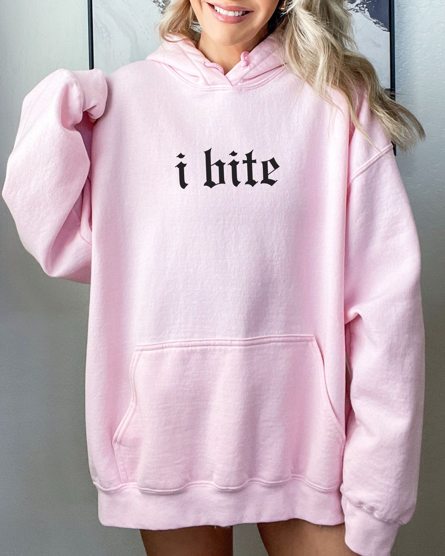 i bite hoodie – Gildan Gothic Sarcastic Pullover Sweatshirt
