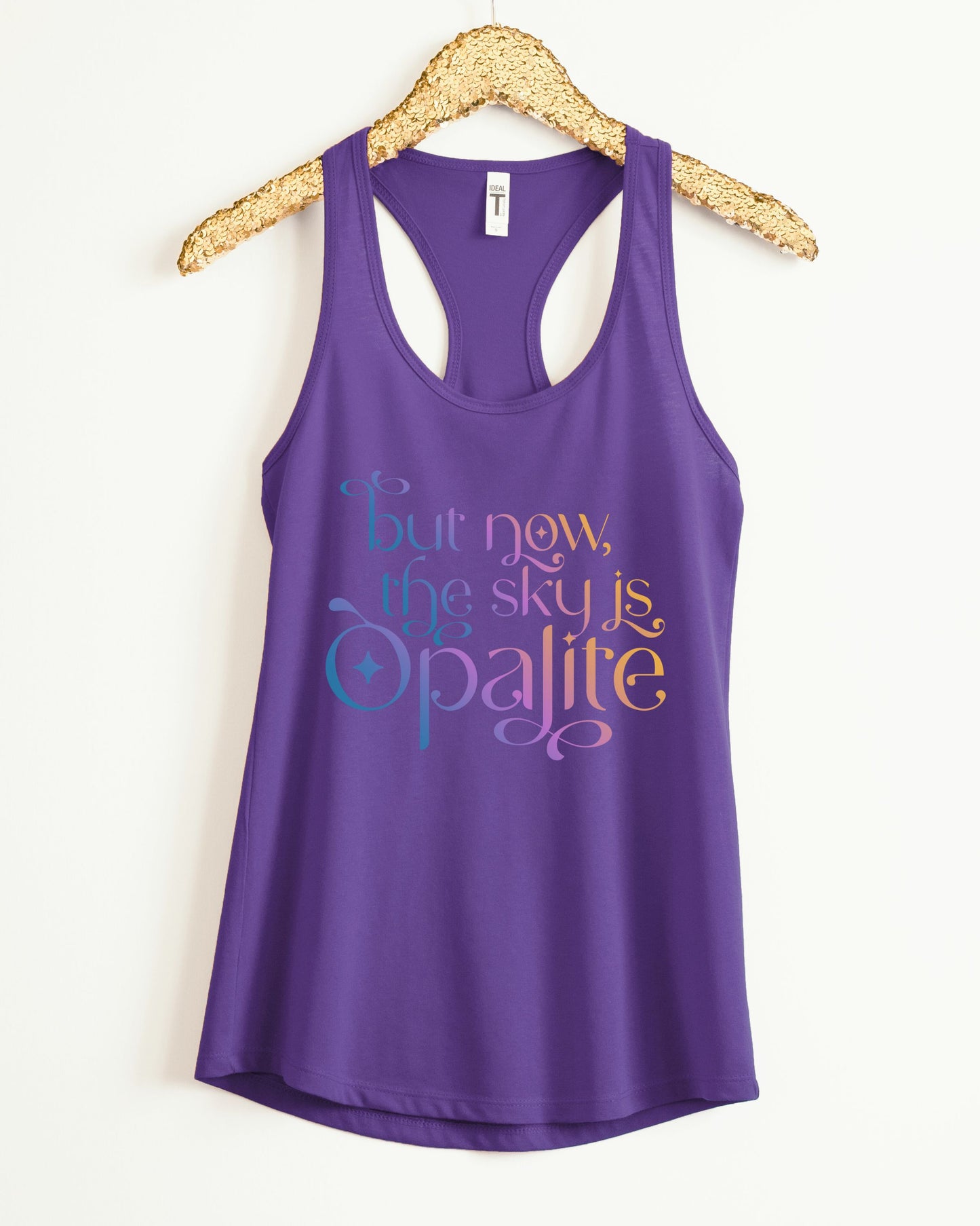 Now the Sky Is Opalite Slim Fit Tank Top – Colorful Gradient Aesthetic Racerback