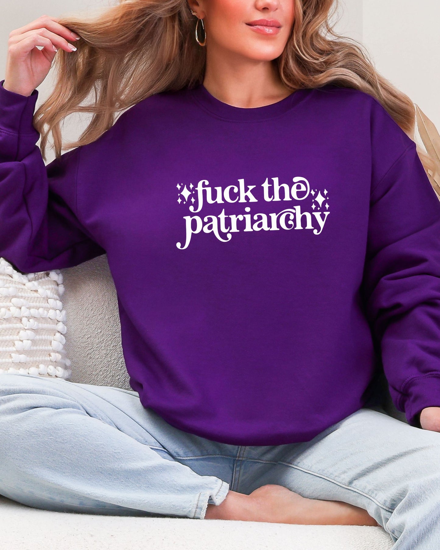 Fuck the Patriarchy Sweatshirt – Gildan Feminist Political Crewneck