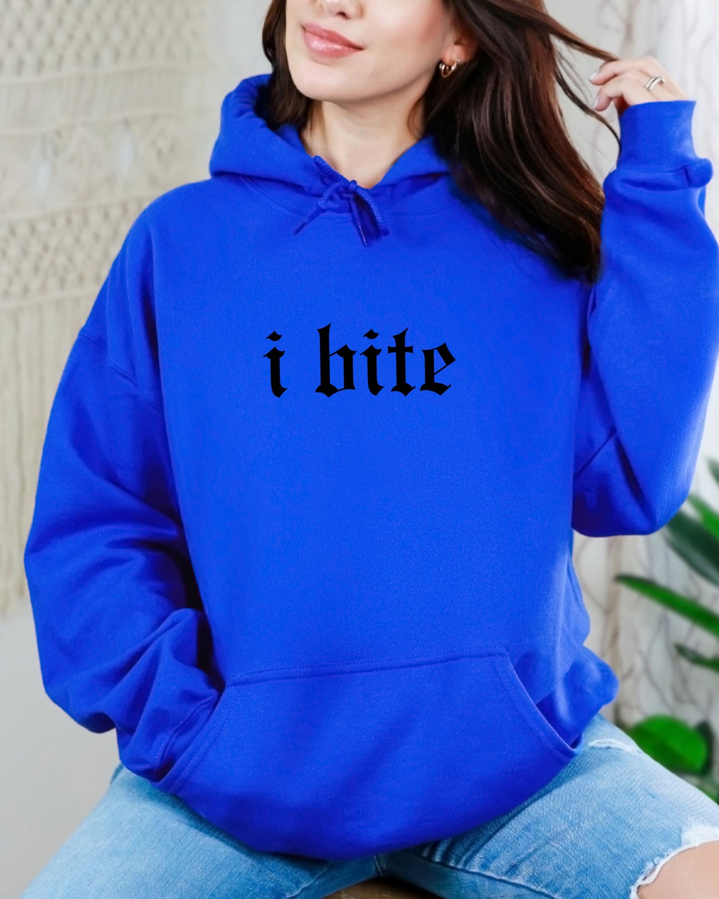 i bite hoodie – Gildan Gothic Sarcastic Pullover Sweatshirt