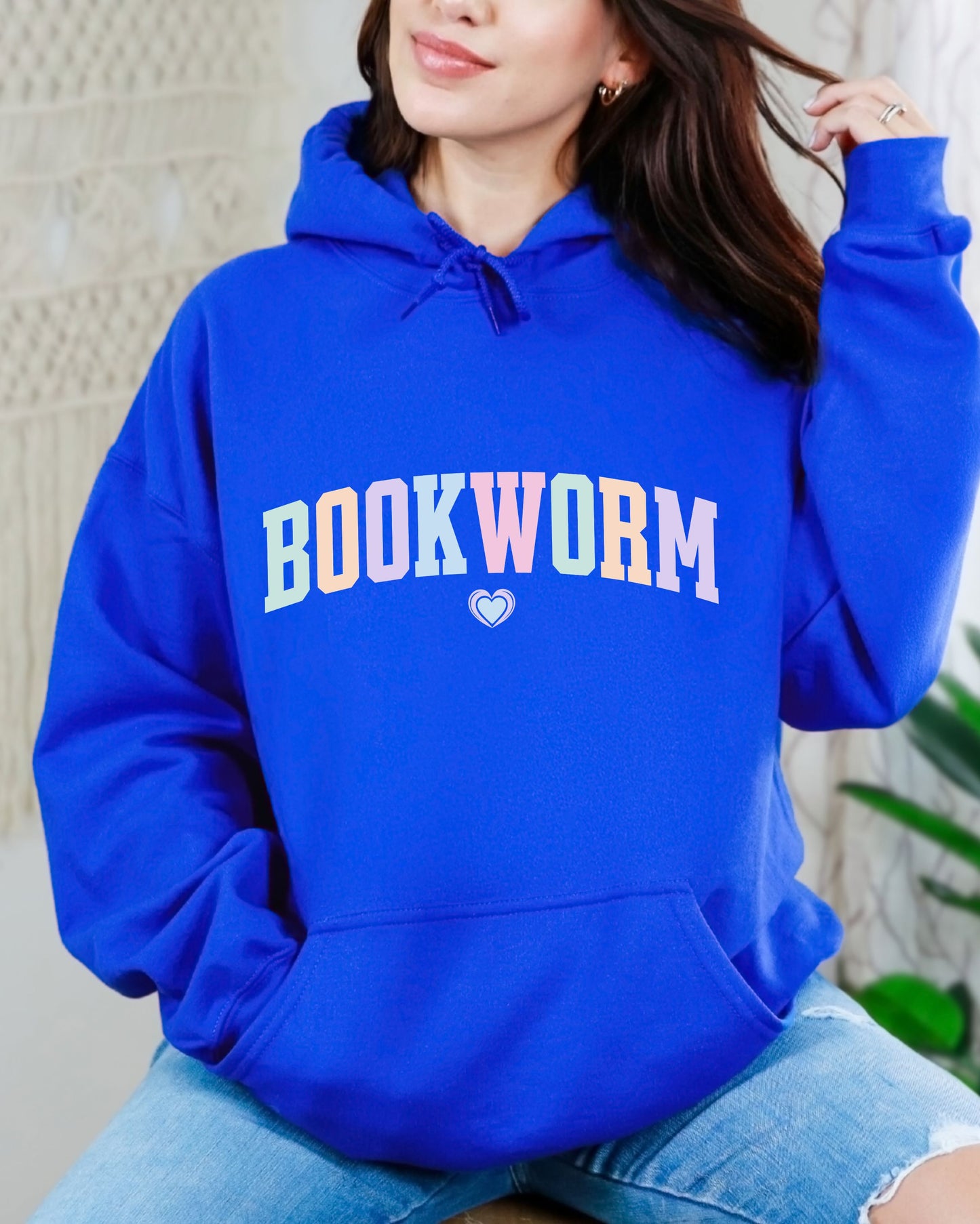 Bookworm Hoodie – Cozy Bookish Pastel Graphic Pullover for Readers
