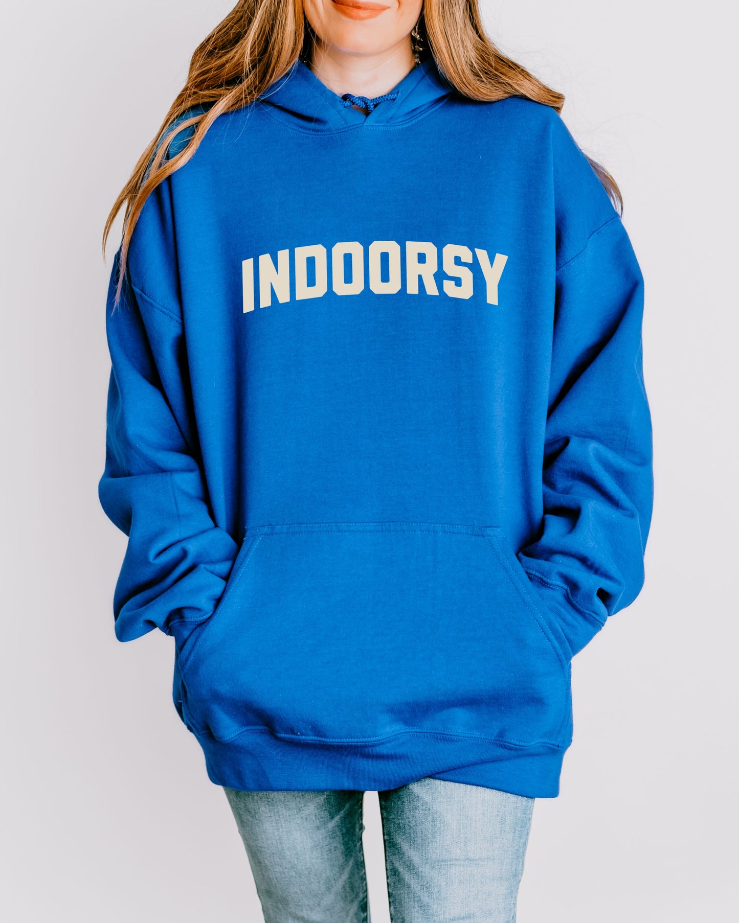 Indoorsy Hoodie – Gildan Cozy Sarcastic Fleece Pullover