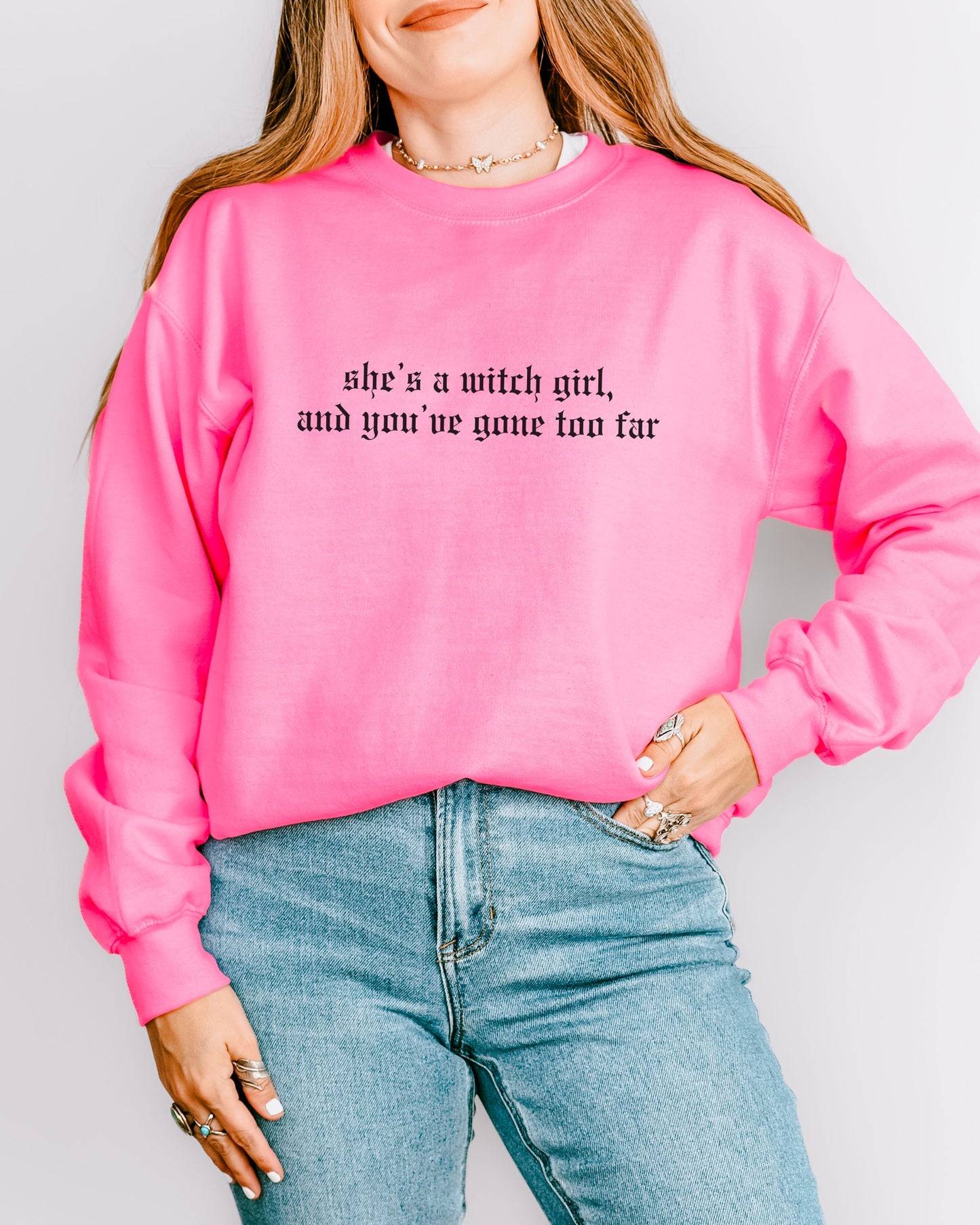 She’s a Witch Girl Sweatshirt – Gildan Gothic Feminist Crewneck
