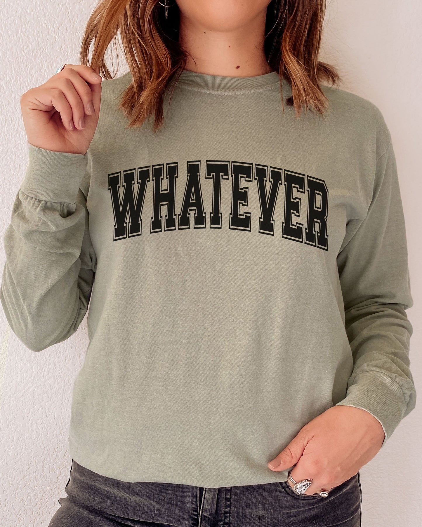 Whatever Long Sleeve T-Shirt – Relaxed Comfort Colors Unisex Tee
