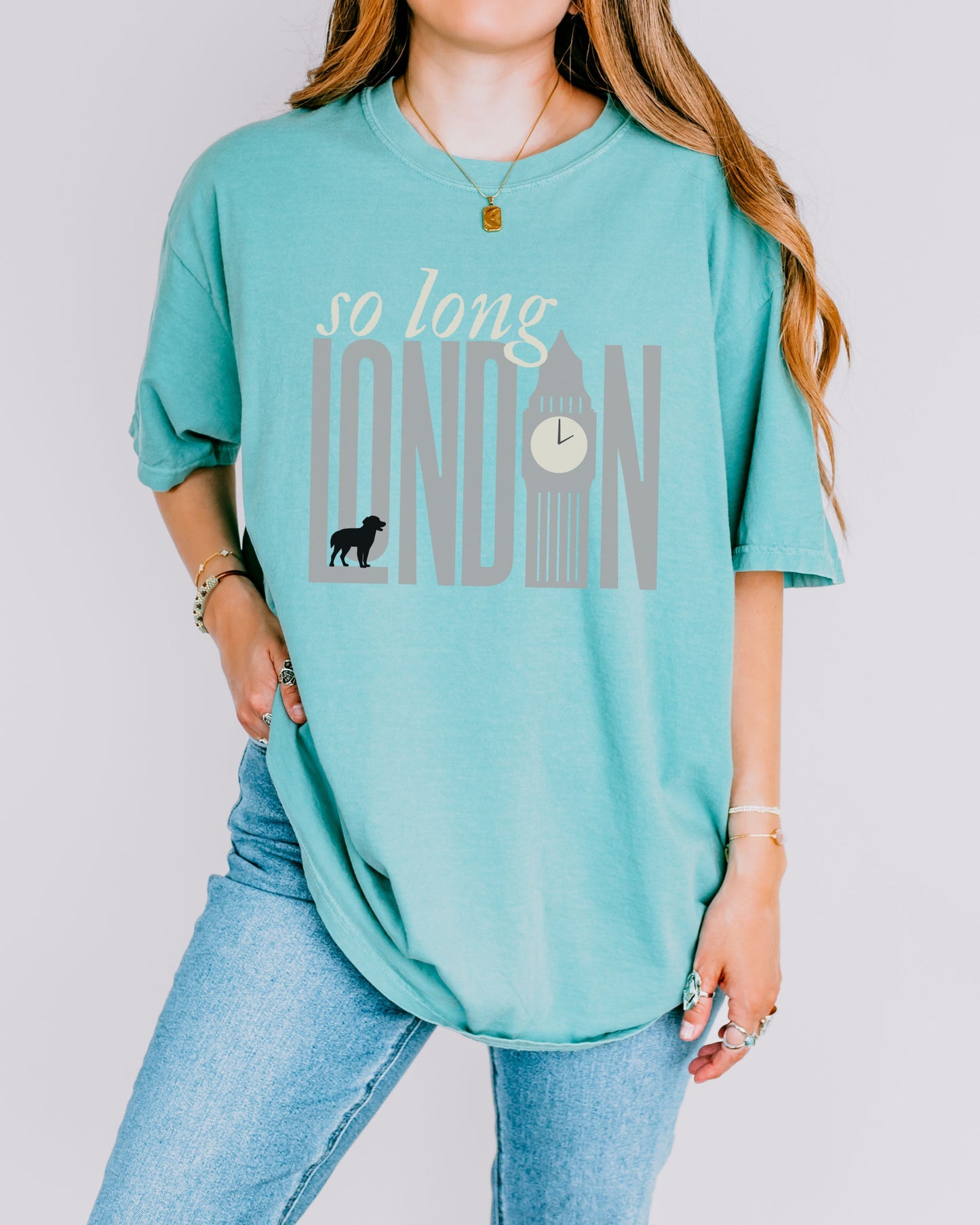 So Long London T-Shirt – Comfort Colors Tee with The Black Dog & Clock Tower