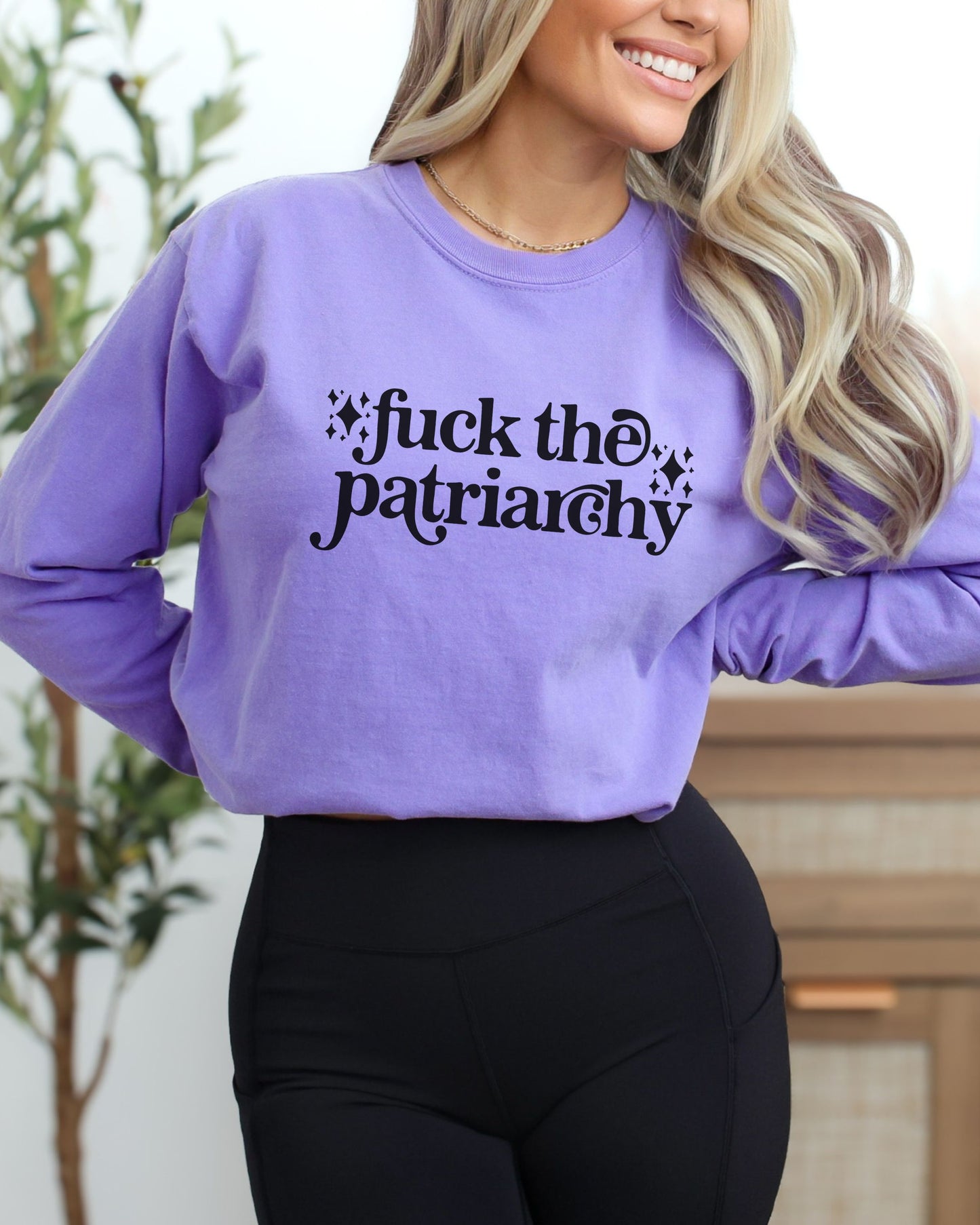 Fuck the Patriarchy Long Sleeve Shirt – Comfort Colors Feminist Graphic Tee