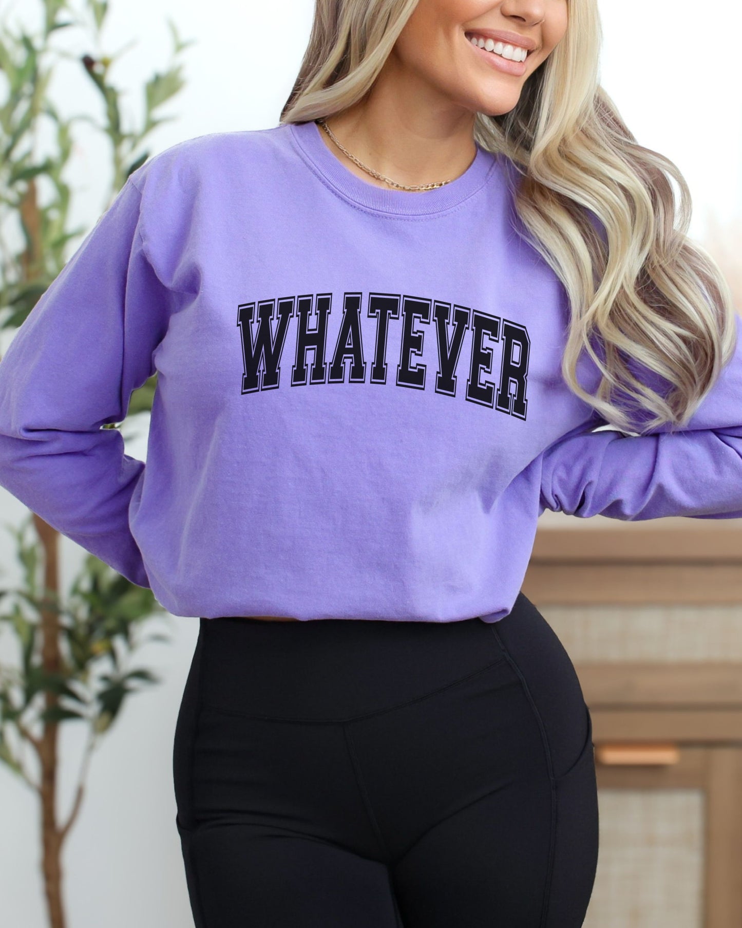 Whatever Long Sleeve T-Shirt – Relaxed Comfort Colors Unisex Tee