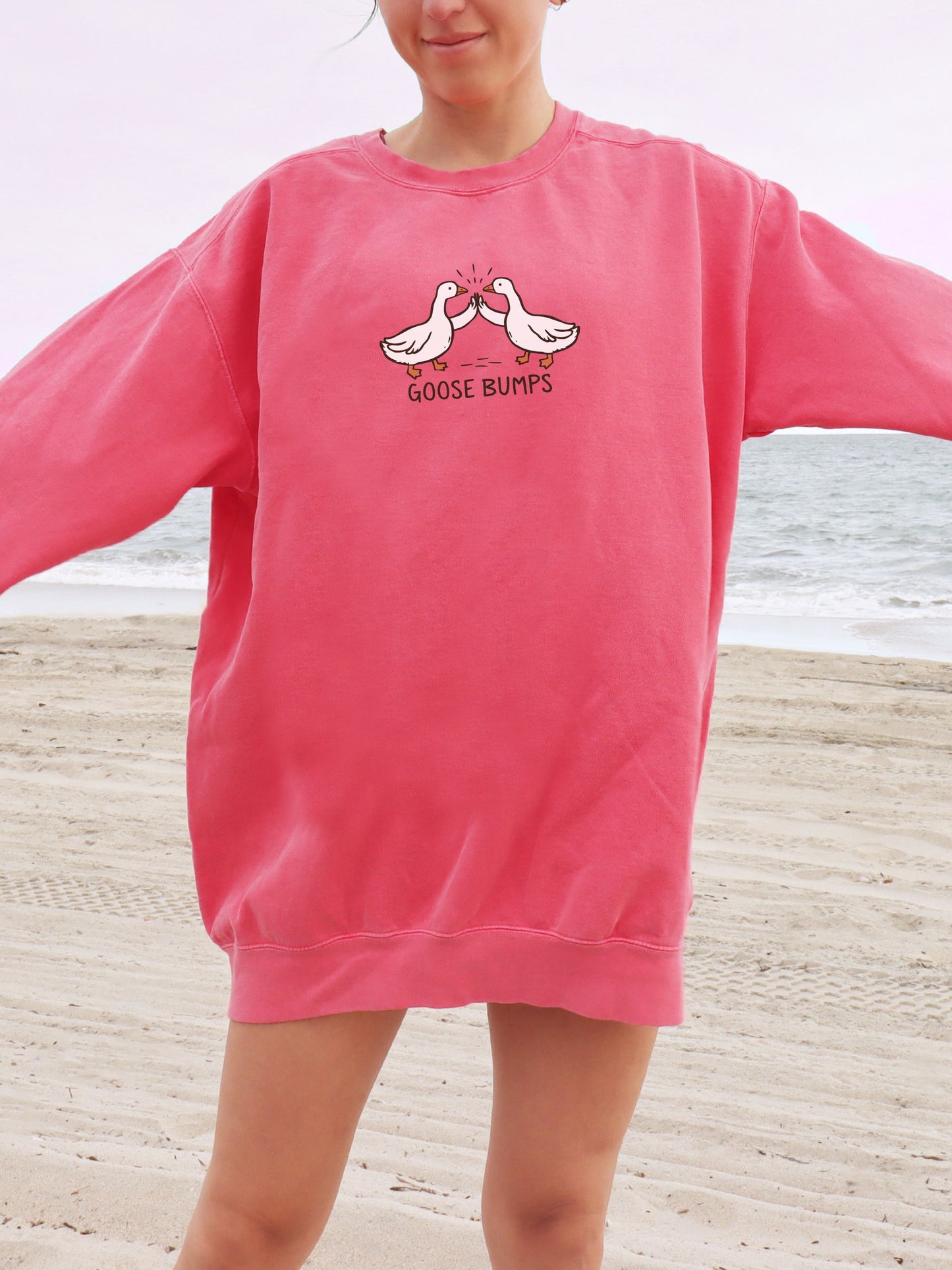 Goosebumps Sweatshirt – Comfort Colors Funny Goose Wing Bump Crewneck