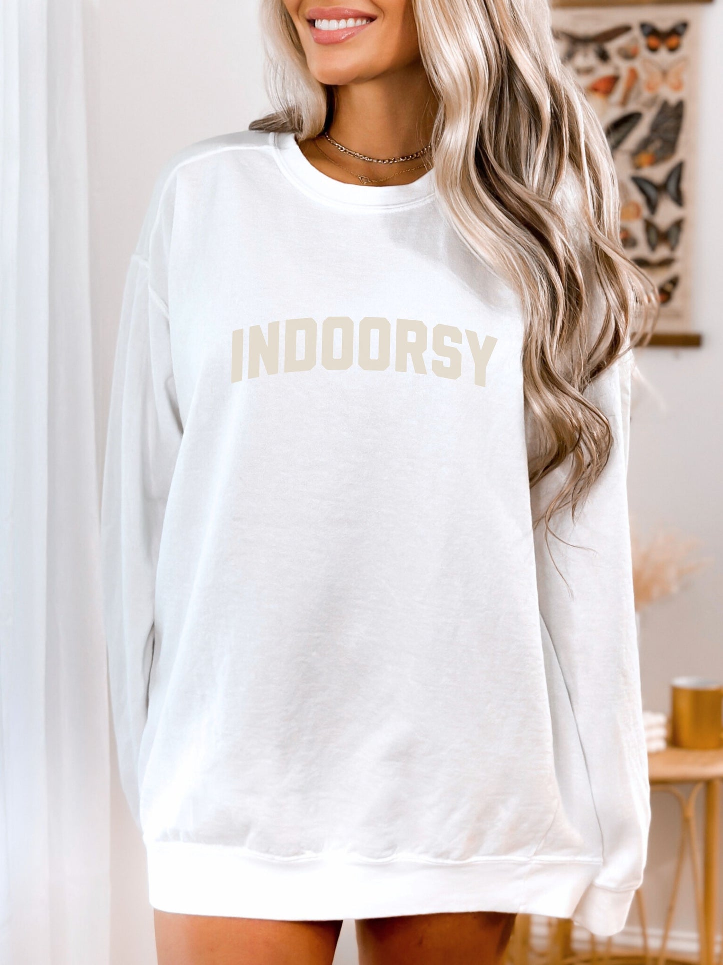 Indoorsy Sweatshirt – Comfort Colors Cozy Sarcastic Crewneck for Introverts and Homebodies