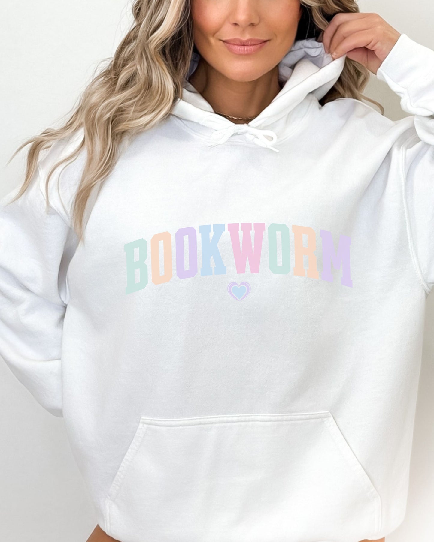 Bookworm Hoodie – Cozy Bookish Pastel Graphic Pullover for Readers