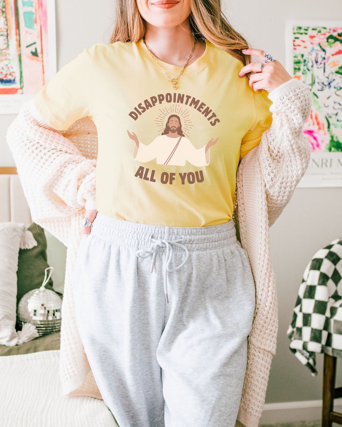 Disappointments All of You T-Shirt – Bella + Canvas Sarcastic Jesus Graphic Tee