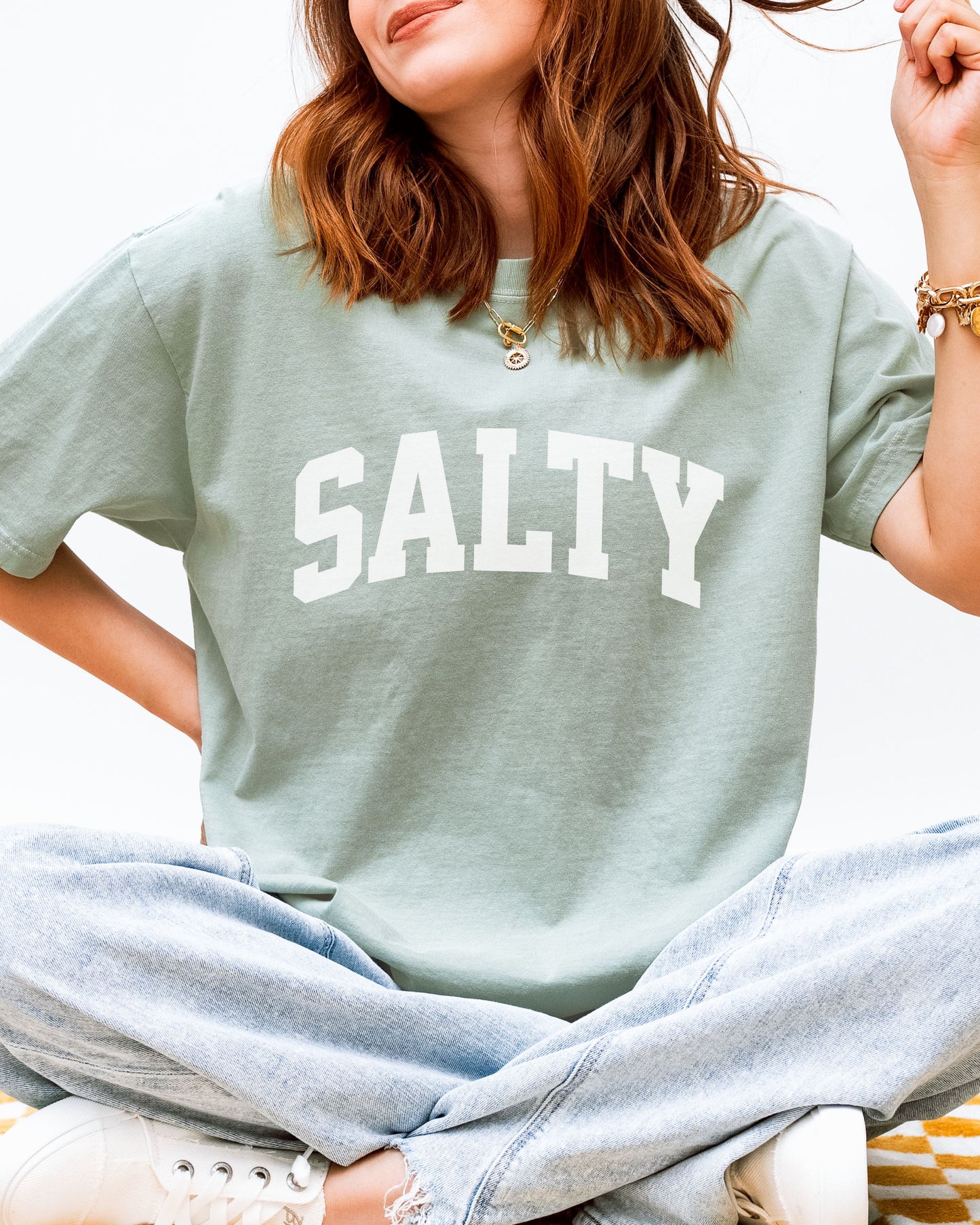 SALTY T-Shirt – Comfort Colors Graphic Tee for Beach, Coastal, and Sassy Vibes