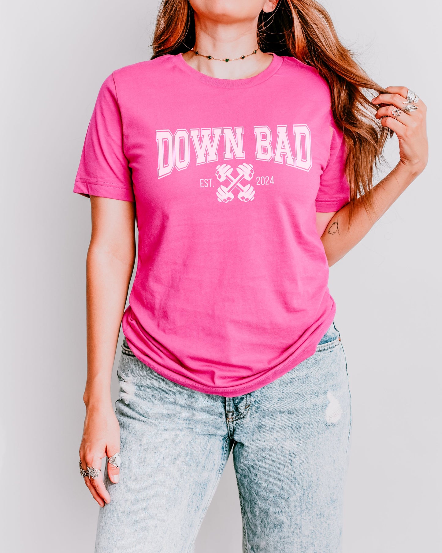 Down Bad T-Shirt – Bella + Canvas Fitness Sarcasm Graphic Tee