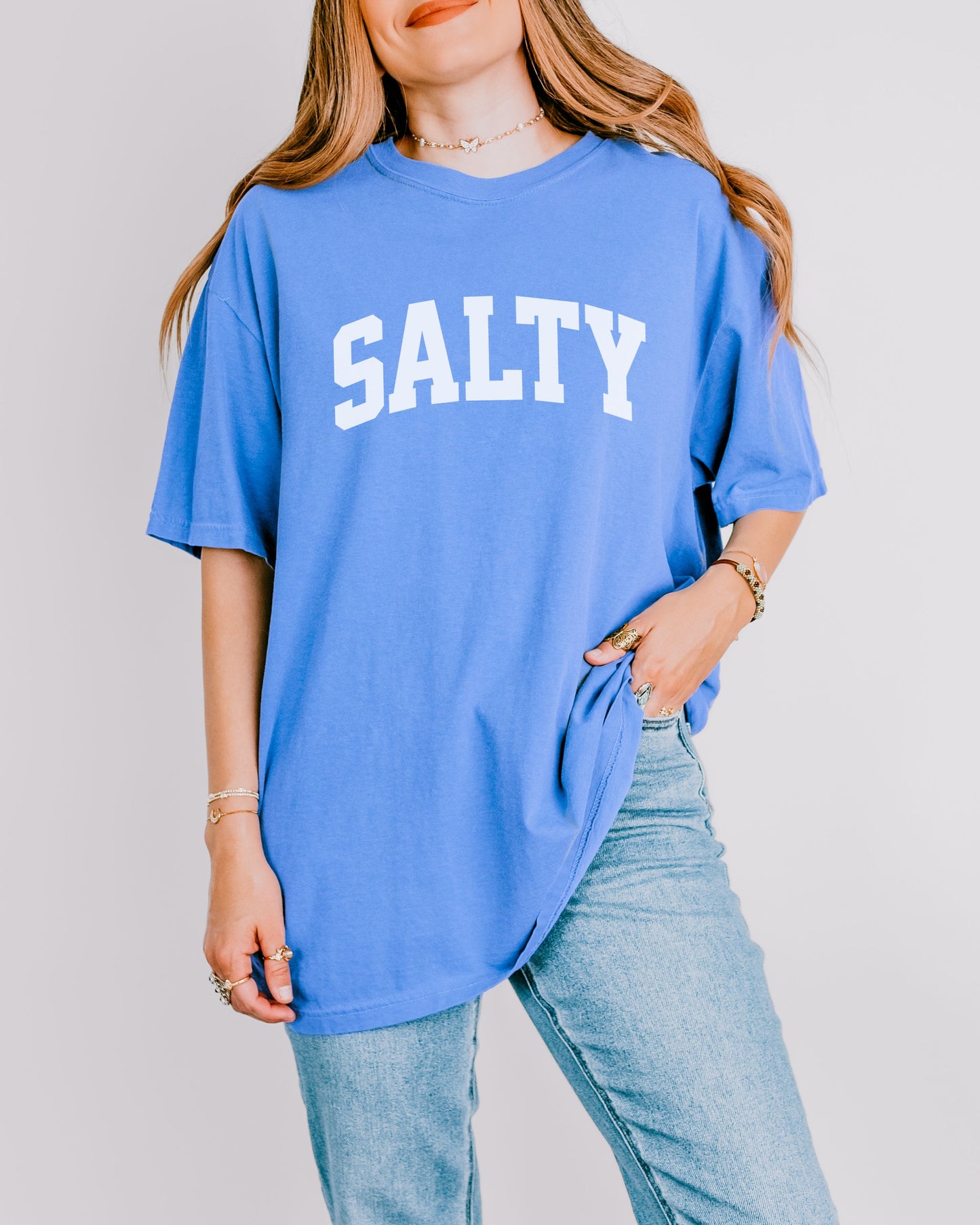 SALTY T-Shirt – Comfort Colors Graphic Tee for Beach, Coastal, and Sassy Vibes