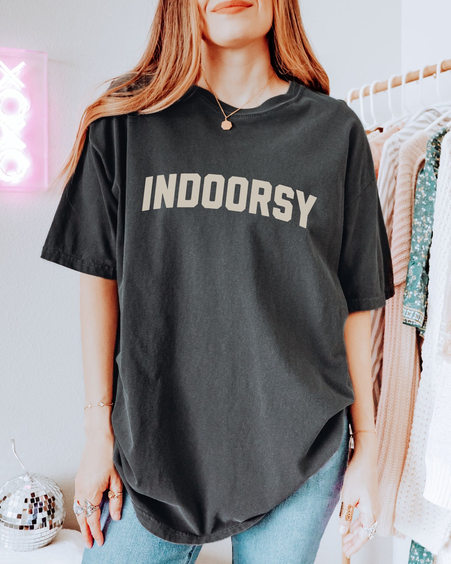 Indoorsy T-Shirt – Comfort Colors Cozy Sarcastic Graphic Tee