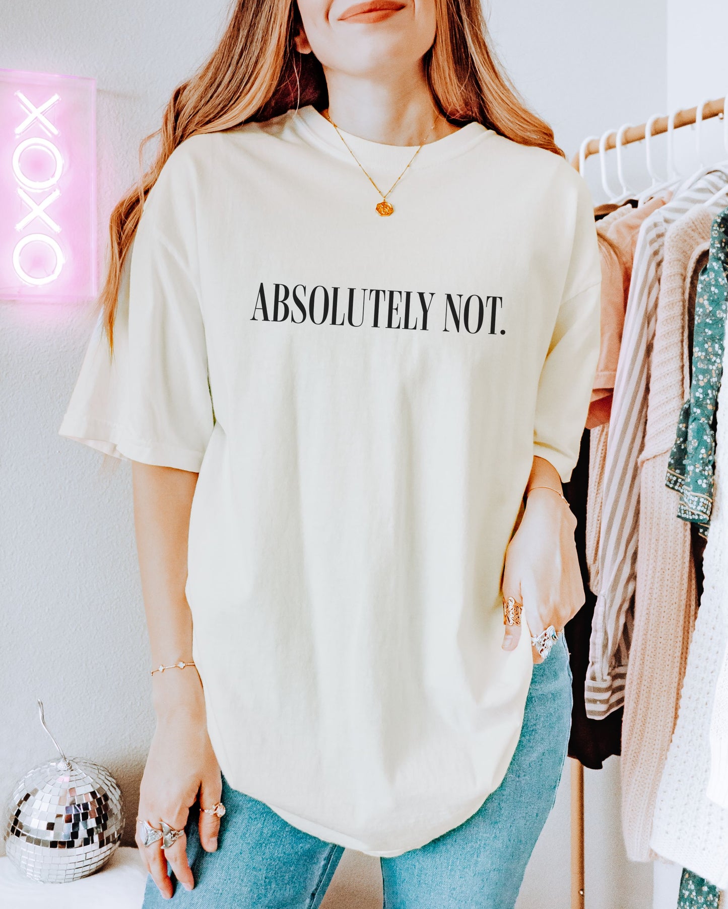 Absolutely Not T-Shirt – Minimalist Comfort Colors Unisex Tee