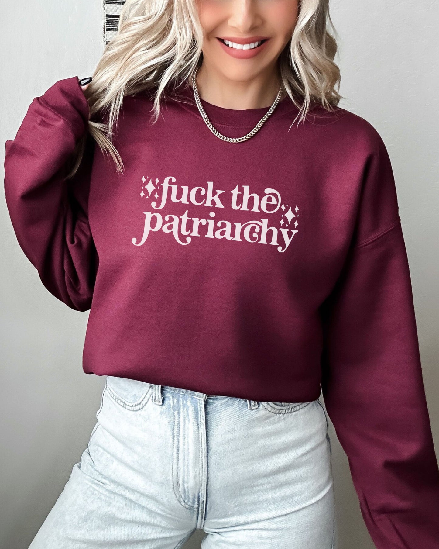 Fuck the Patriarchy Sweatshirt – Gildan Feminist Political Crewneck