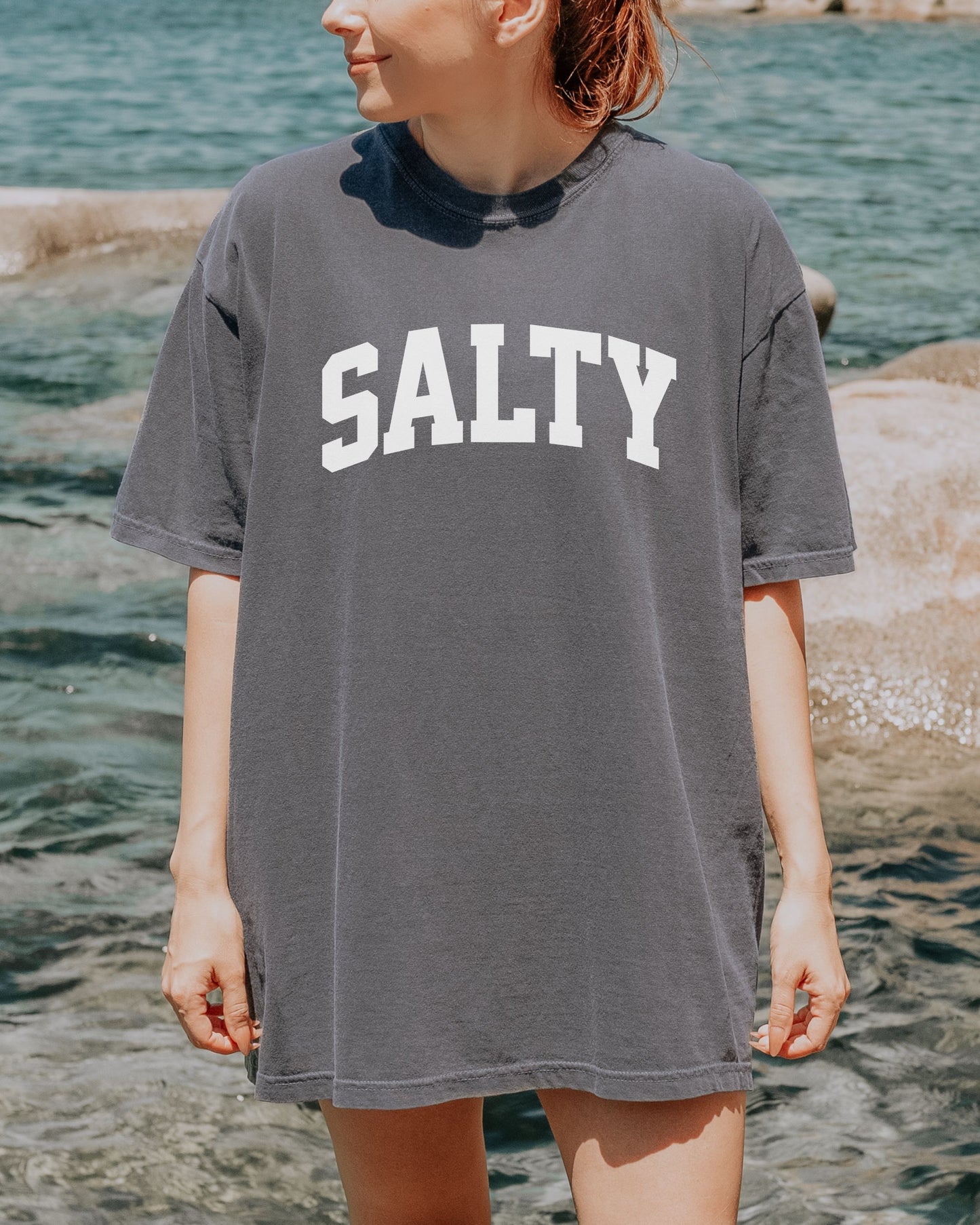 SALTY T-Shirt – Comfort Colors Graphic Tee for Beach, Coastal, and Sassy Vibes