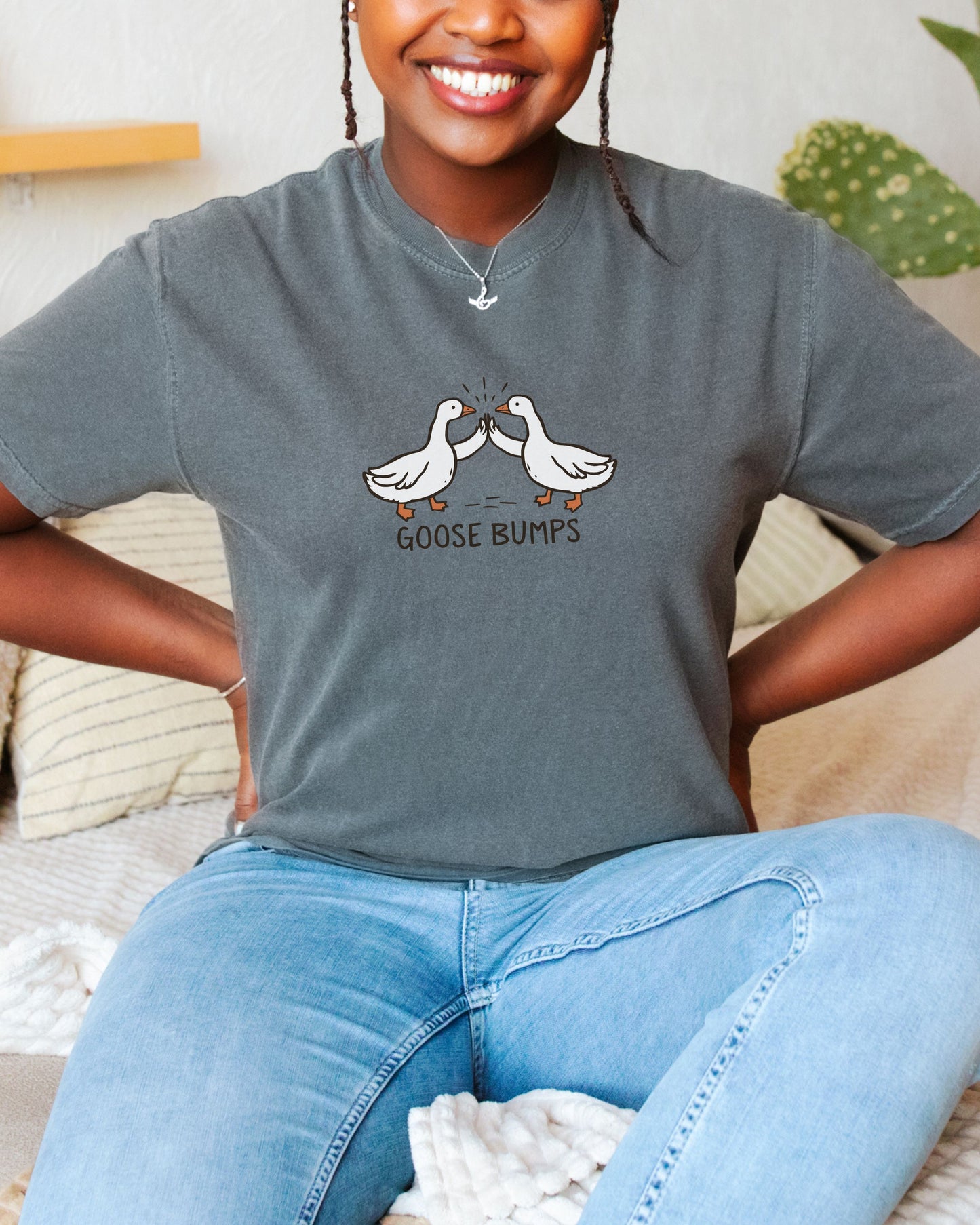 Goosebumps T-Shirt – Comfort Colors Funny Goose Wing Bump Graphic Tee