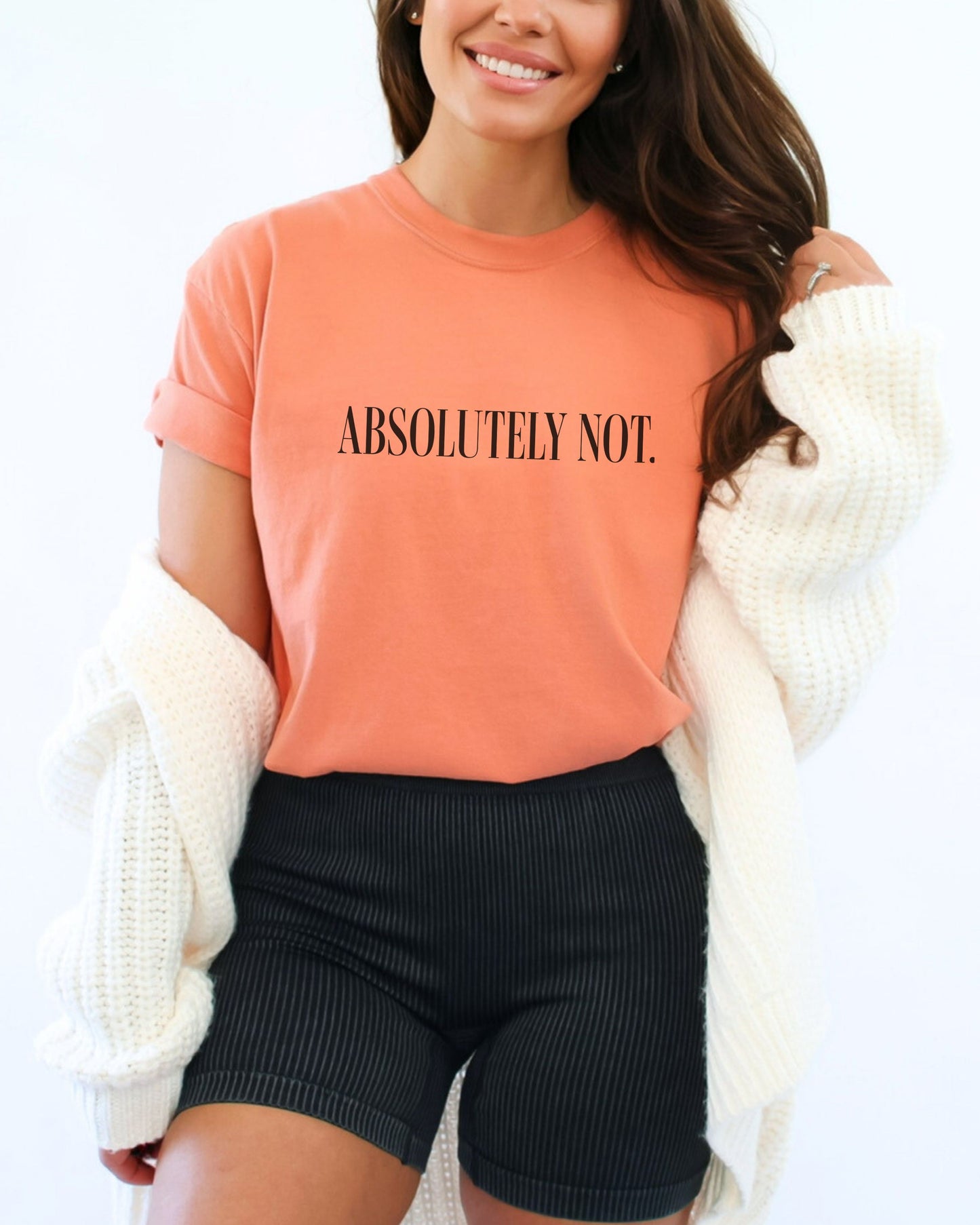 Absolutely Not T-Shirt – Minimalist Comfort Colors Unisex Tee