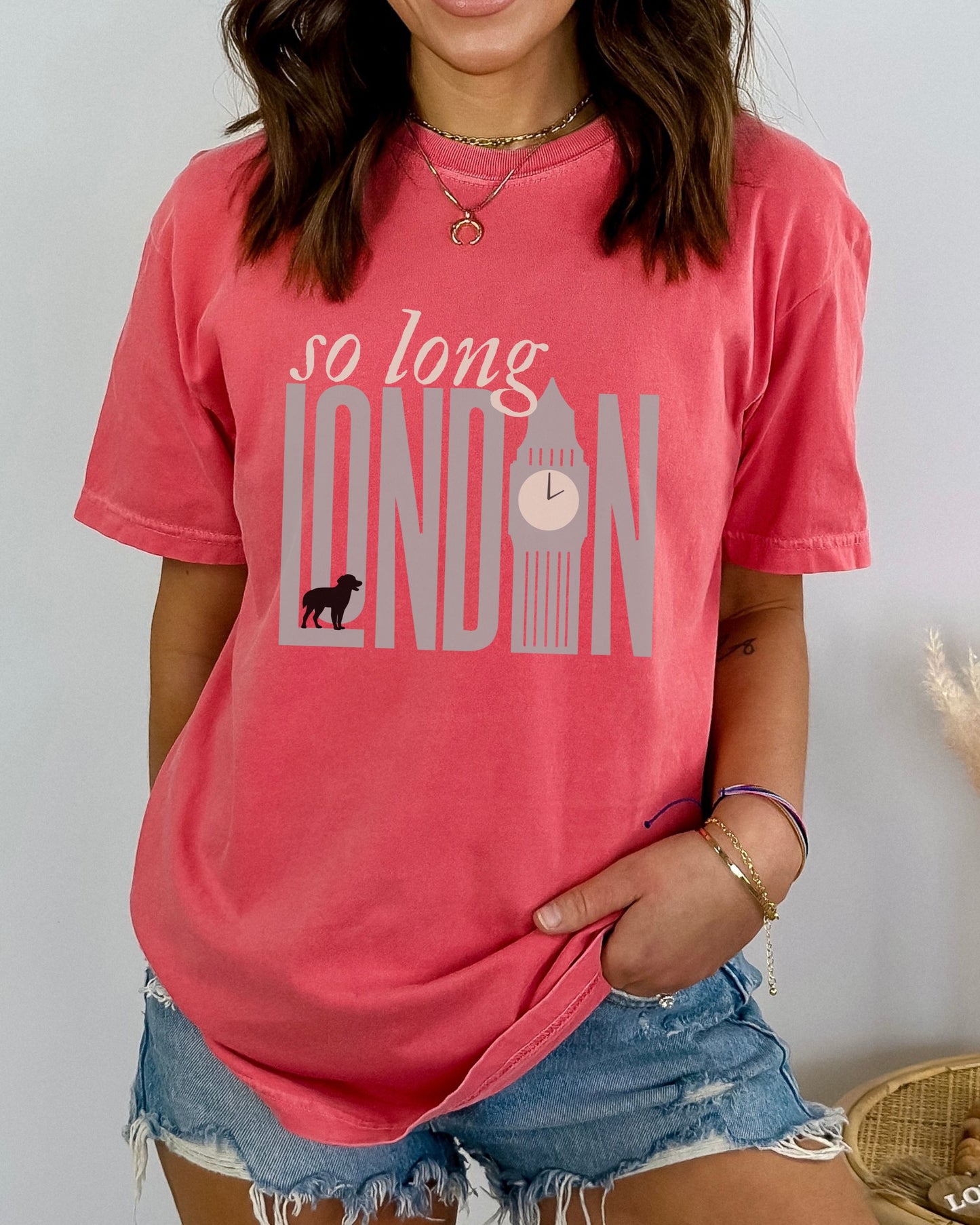 So Long London T-Shirt – Comfort Colors Tee with The Black Dog & Clock Tower