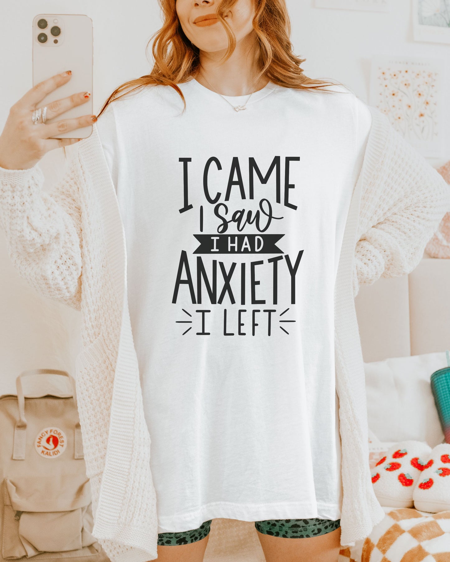 I Came I Saw I Had Anxiety I Left T-Shirt – Funny Graphic Tee