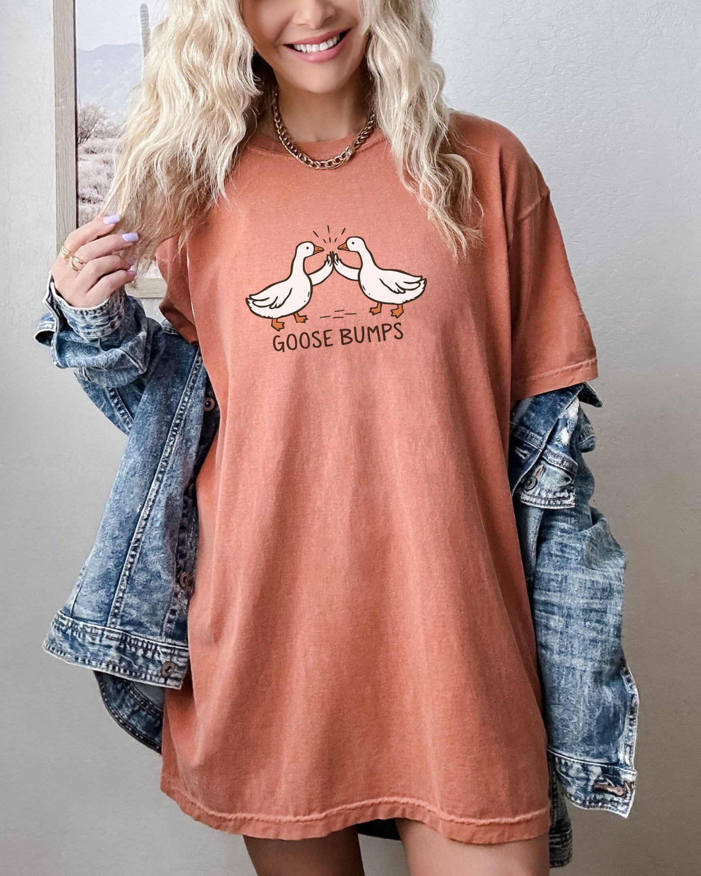 Goosebumps T-Shirt – Comfort Colors Funny Goose Wing Bump Graphic Tee