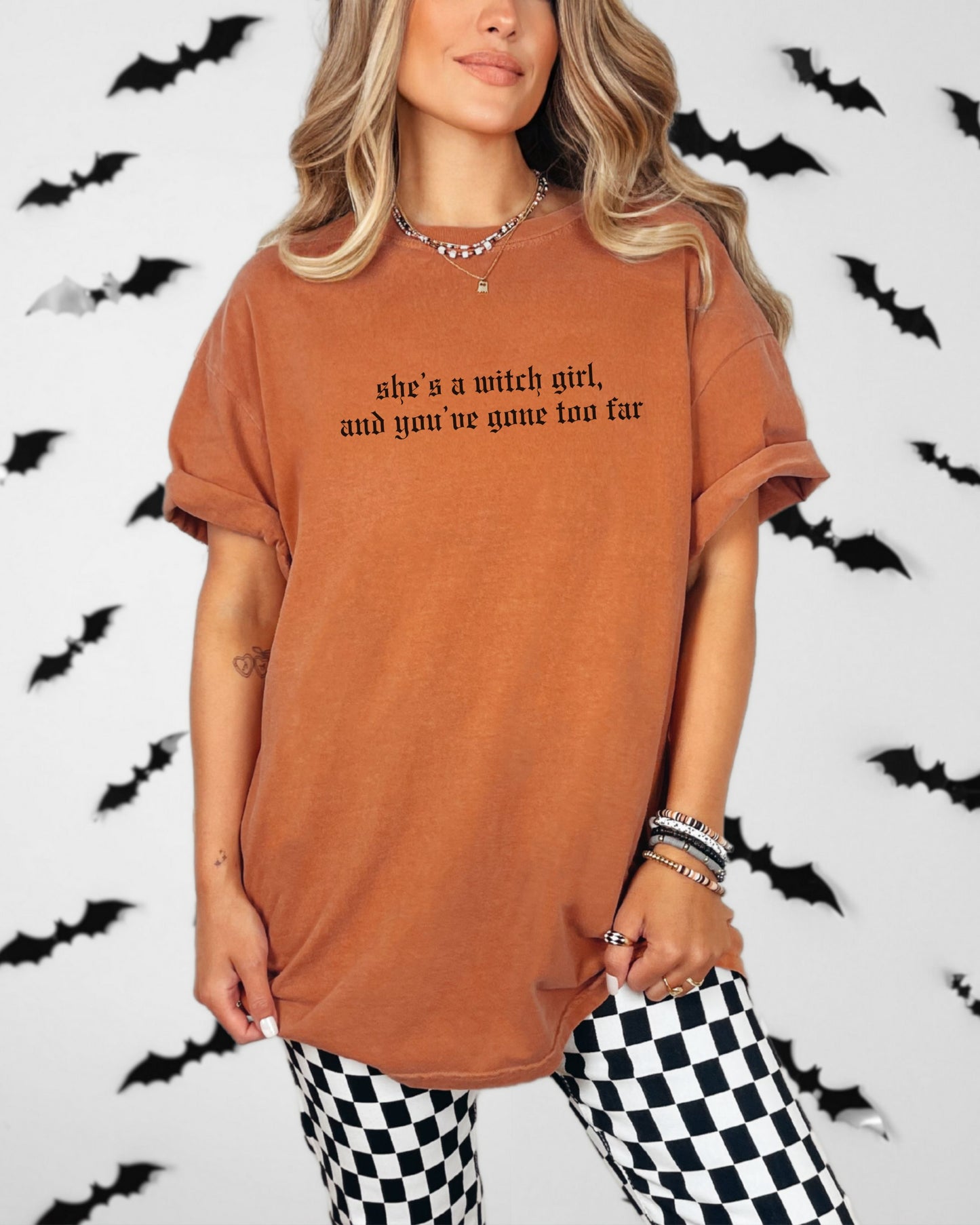 She’s a Witch Girl T-Shirt – Comfort Colors Gothic Feminist Graphic Tee