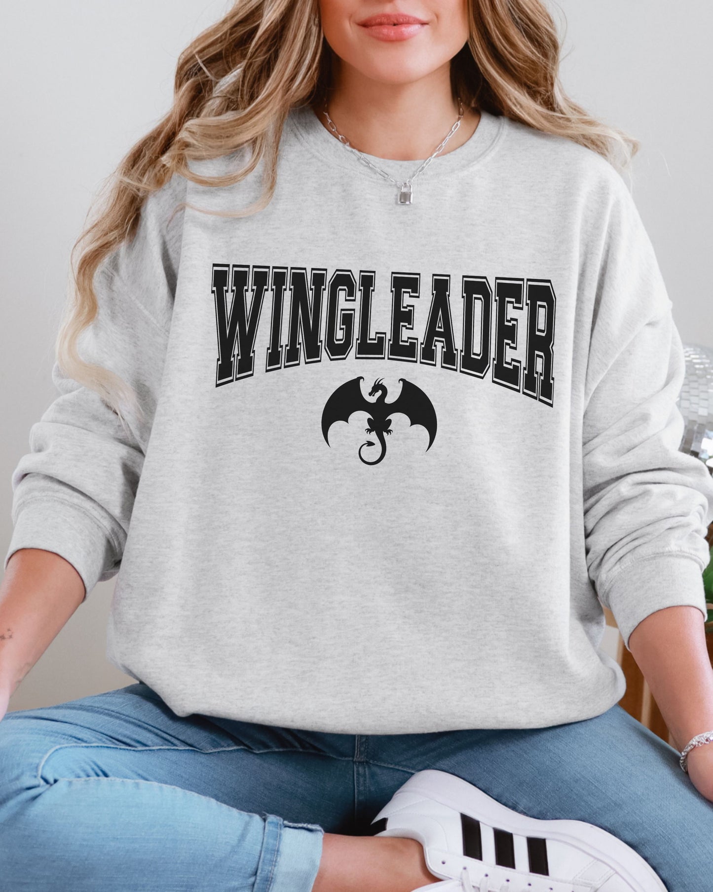 Wingleader Sweatshirt – Gildan Fantasy Dragon Bookish Crewneck