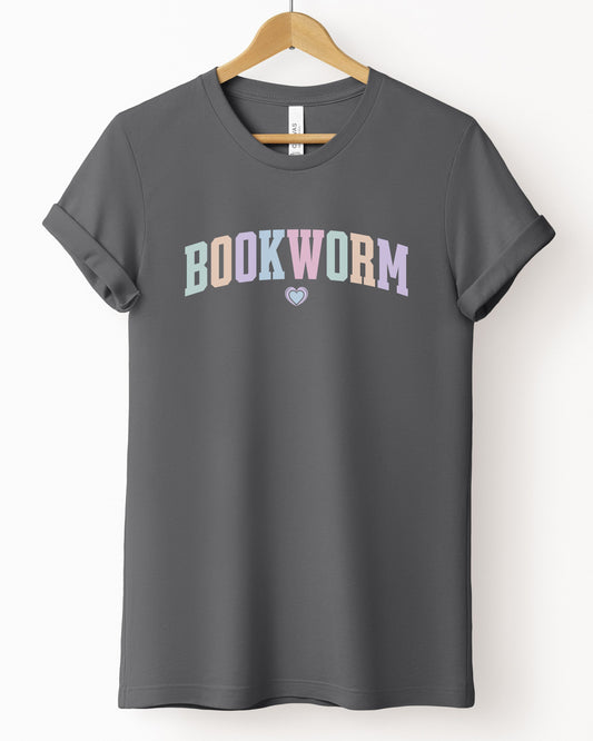 Bookworm T-Shirt – Book Lover Pastel Graphic Tee for Readers