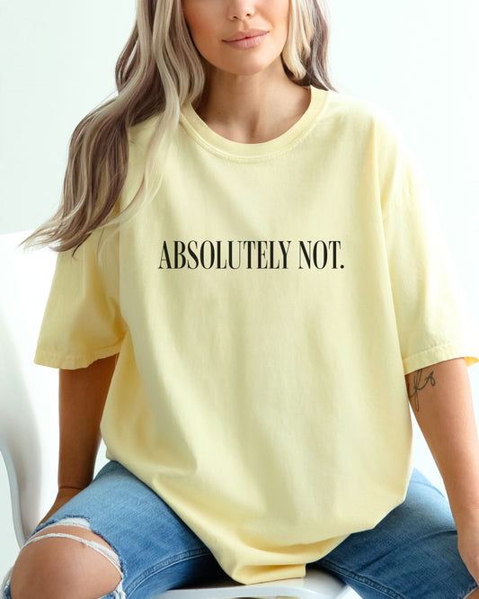 Absolutely Not T-Shirt – Minimalist Comfort Colors Unisex Tee