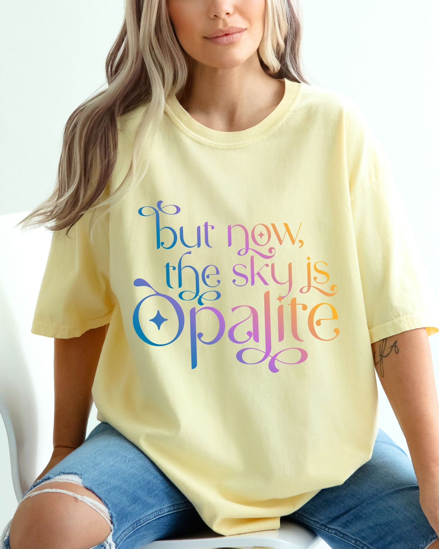 Opalite Showgirl T-Shirt – Comfort Colors Gradient Aesthetic Tee