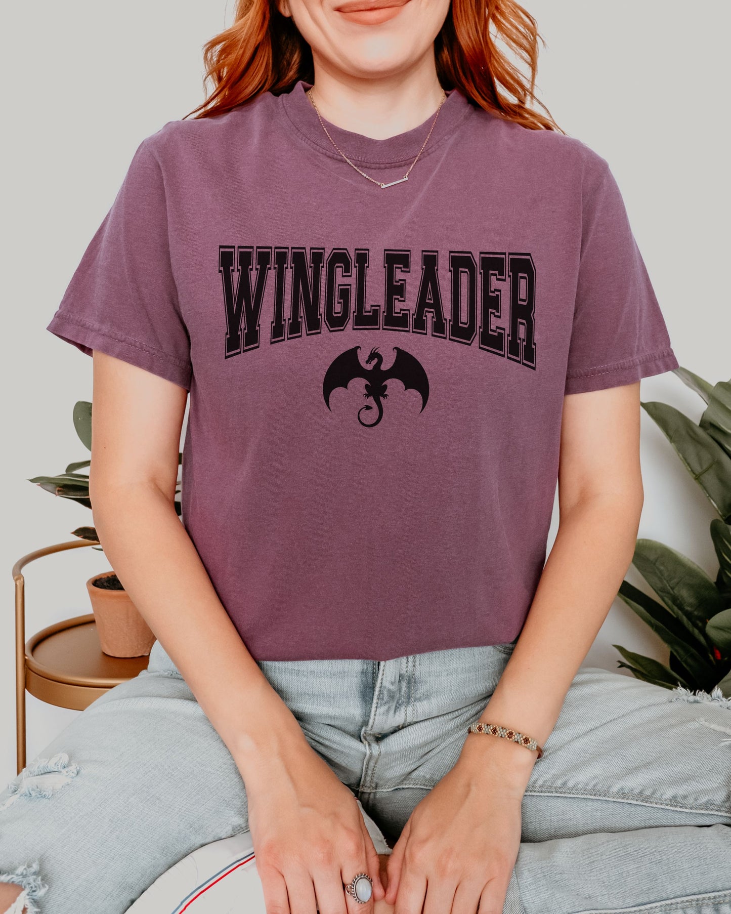 Wingleader T-Shirt – Comfort Colors Bookish Fantasy Dragon Tee