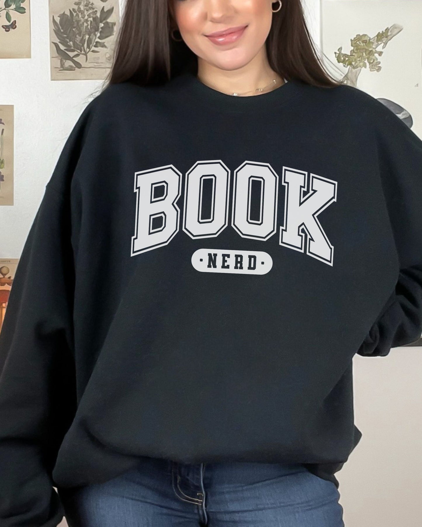 Book Nerd Sweatshirt – Varsity Bookish Crewneck Sweater
