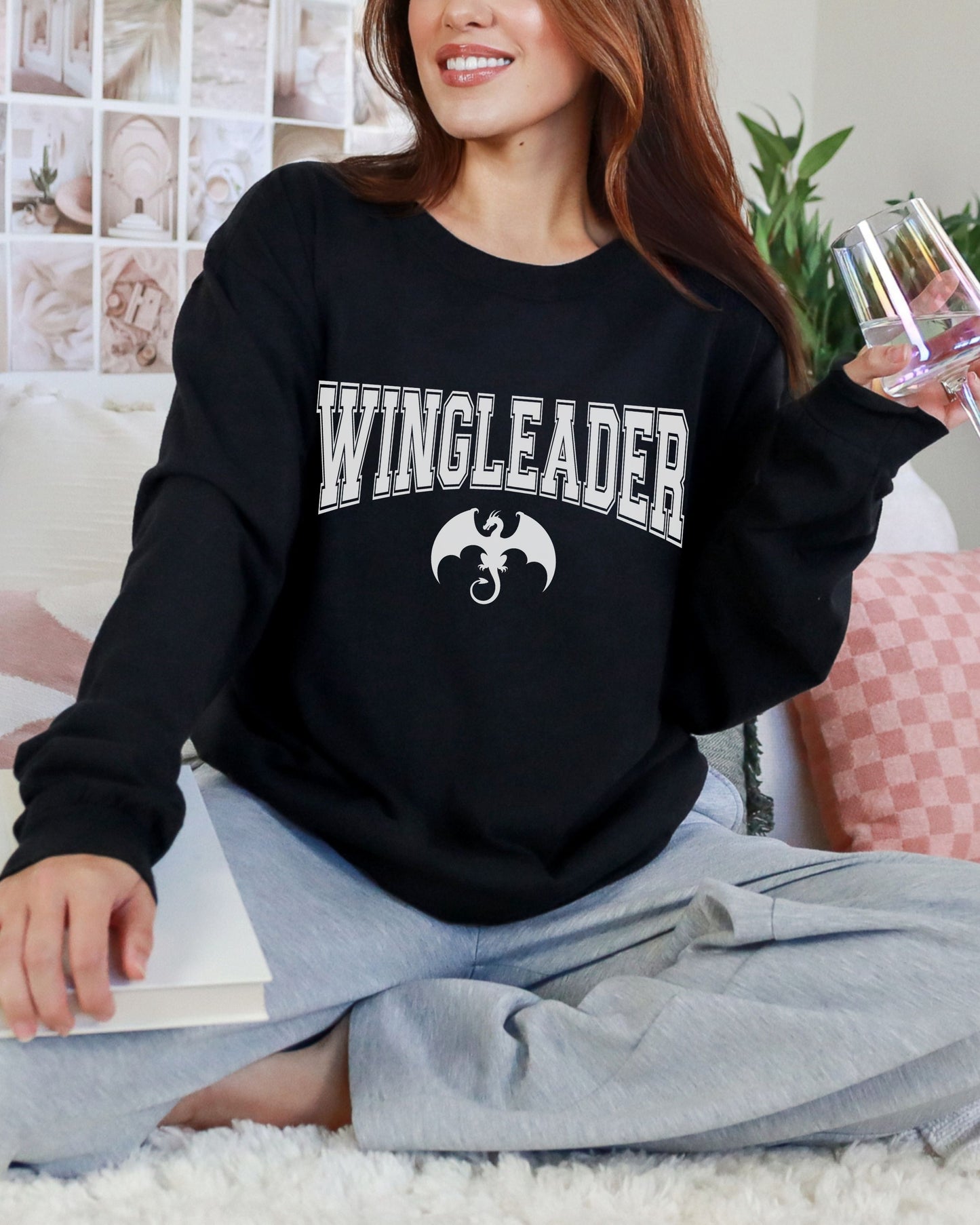 Wingleader Long Sleeve Shirt – Comfort Colors Fantasy Dragon Bookish Tee