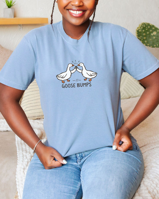 Goosebumps T-Shirt – Comfort Colors Funny Goose Wing Bump Graphic Tee