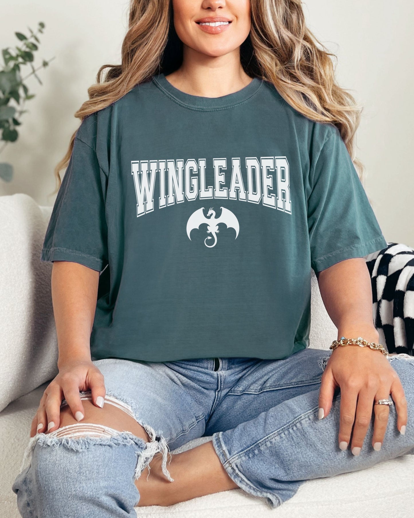 Wingleader T-Shirt – Comfort Colors Bookish Fantasy Dragon Tee