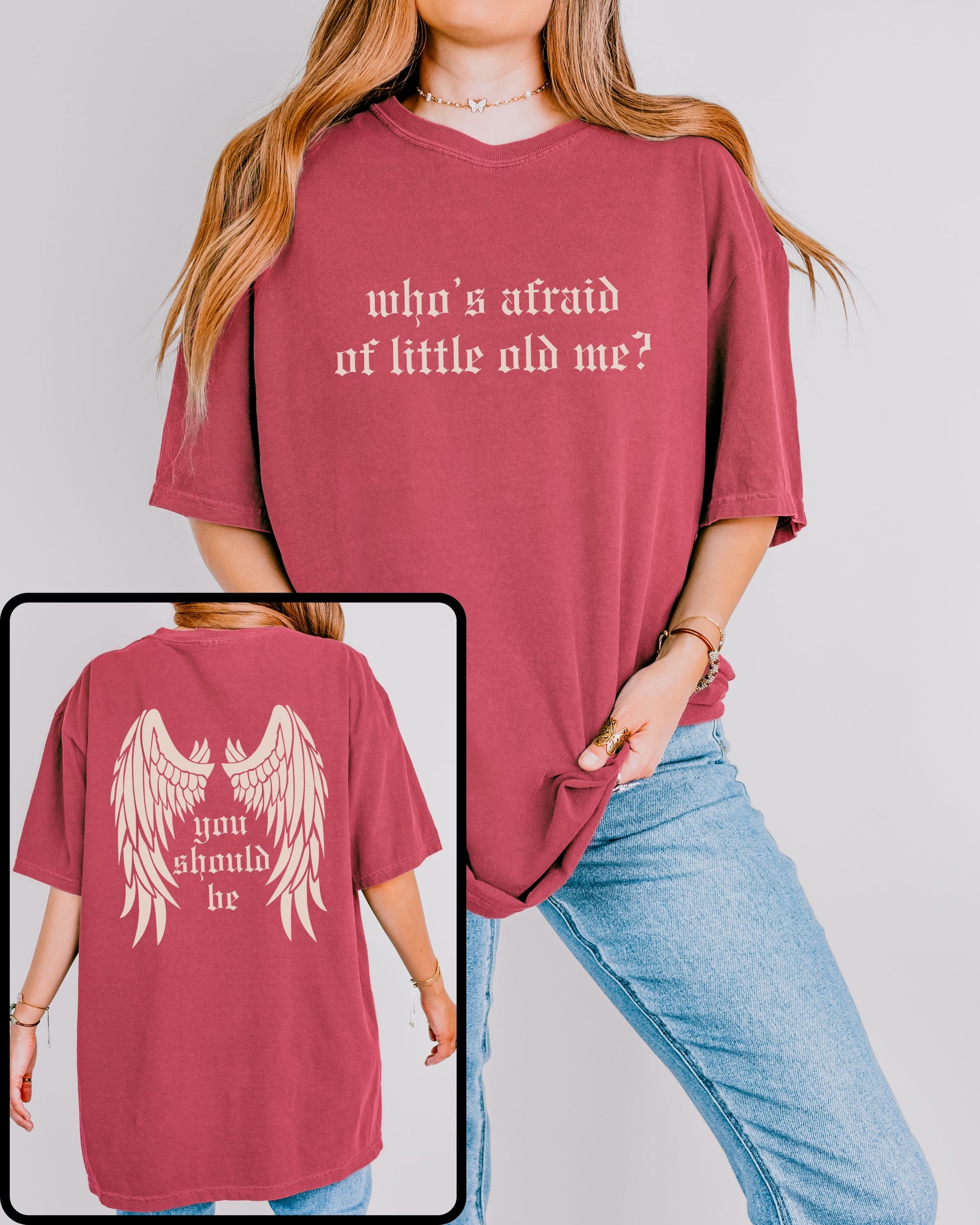soft vintage comfort colors shirt with front and back design

