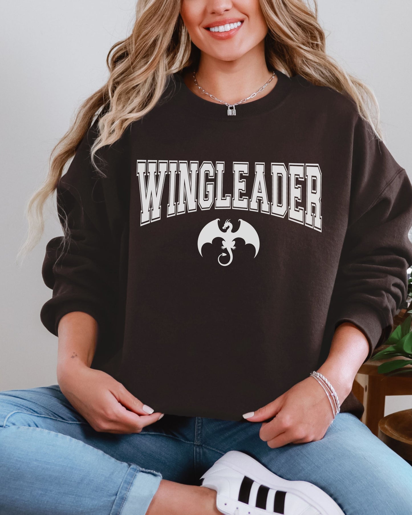 Wingleader Sweatshirt – Gildan Fantasy Dragon Bookish Crewneck