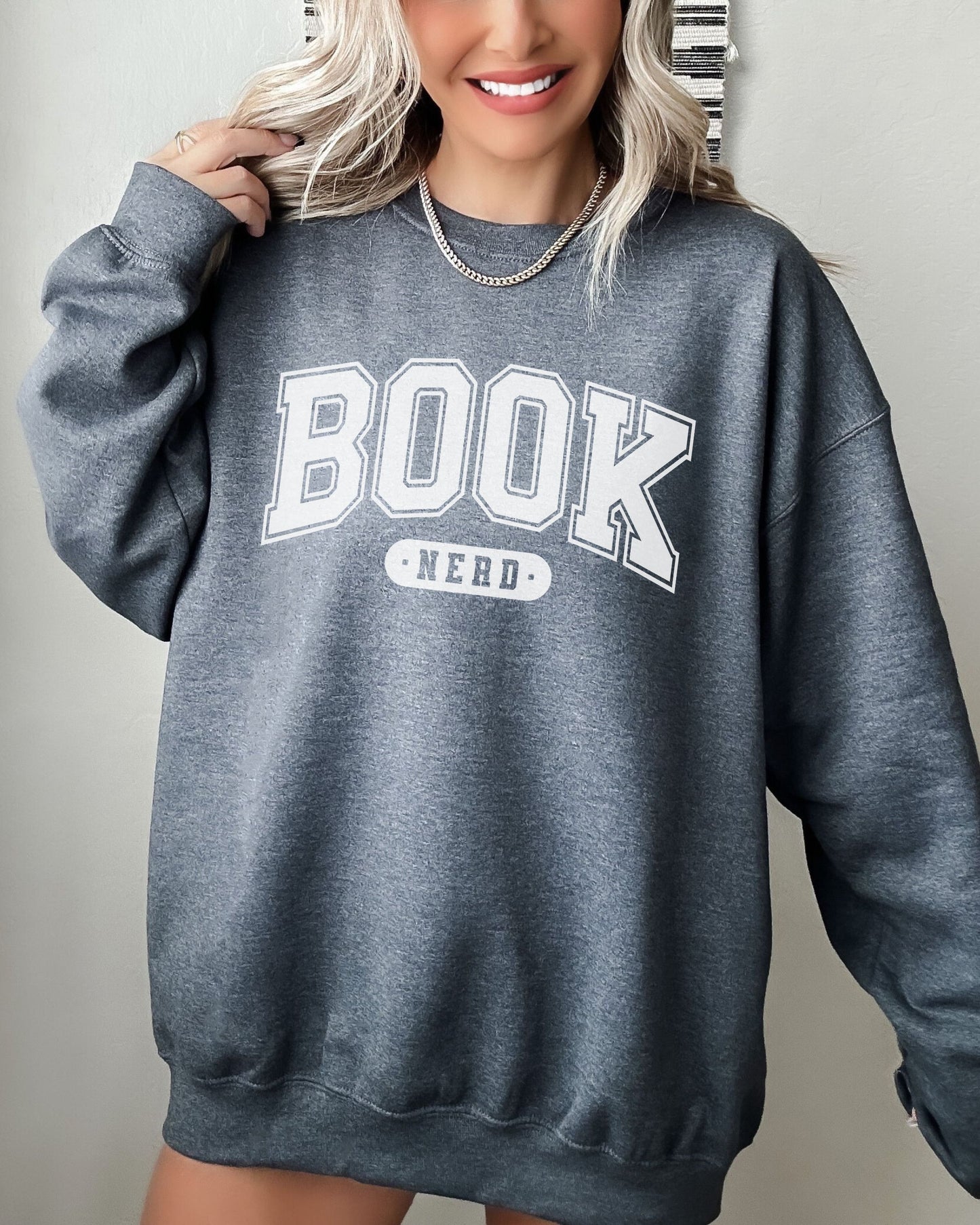 Book Nerd Sweatshirt – Varsity Bookish Crewneck Sweater