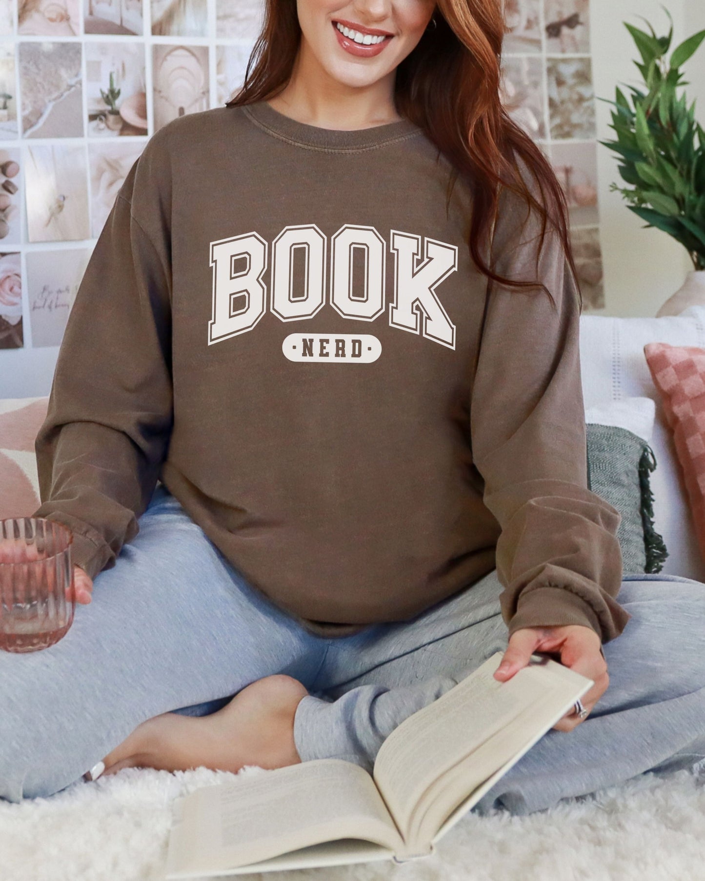 Book Nerd Long Sleeve Tee – Comfort Colors Varsity Bookish Tee
