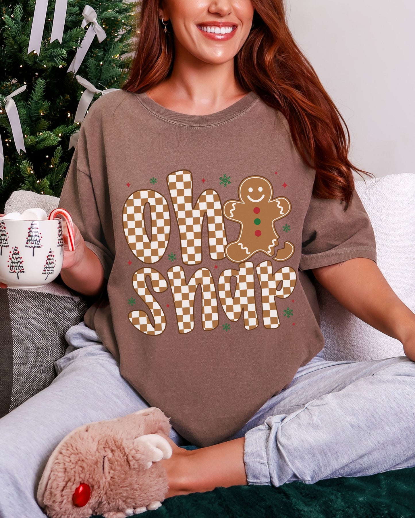 Oh Snap T-Shirt – Comfort Colors Retro Holiday Gingerbread Cookie Tee