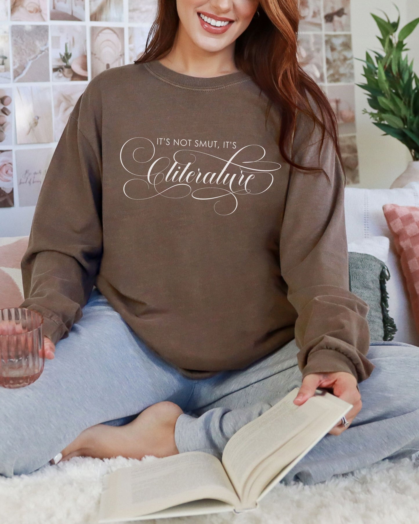 It’s Not Smut, It’s Cliterature Long Sleeve – Comfort Colors Bookish Graphic Tee