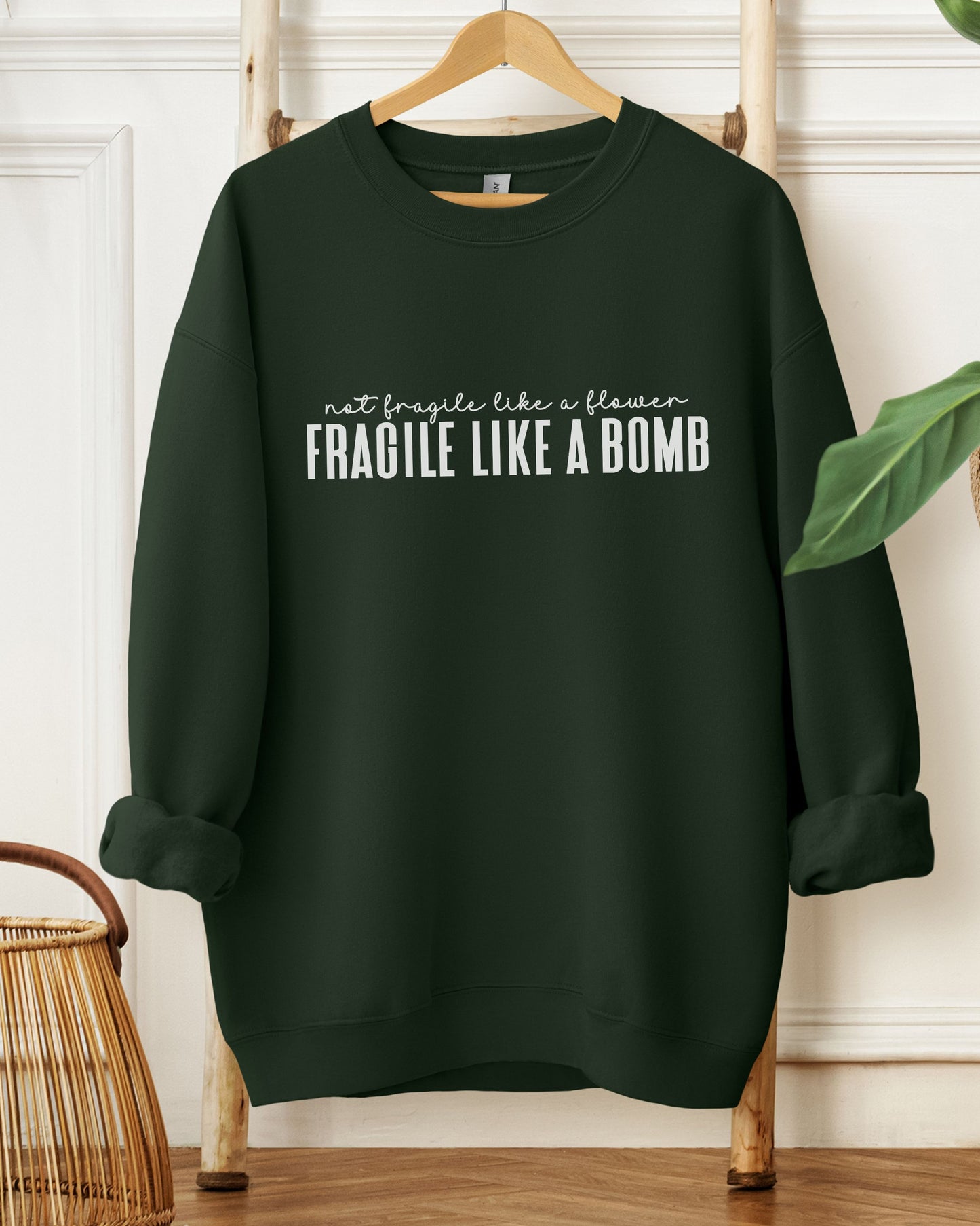 Not Fragile Like a Flower Sweatshirt – Feminist Empowerment Crewneck