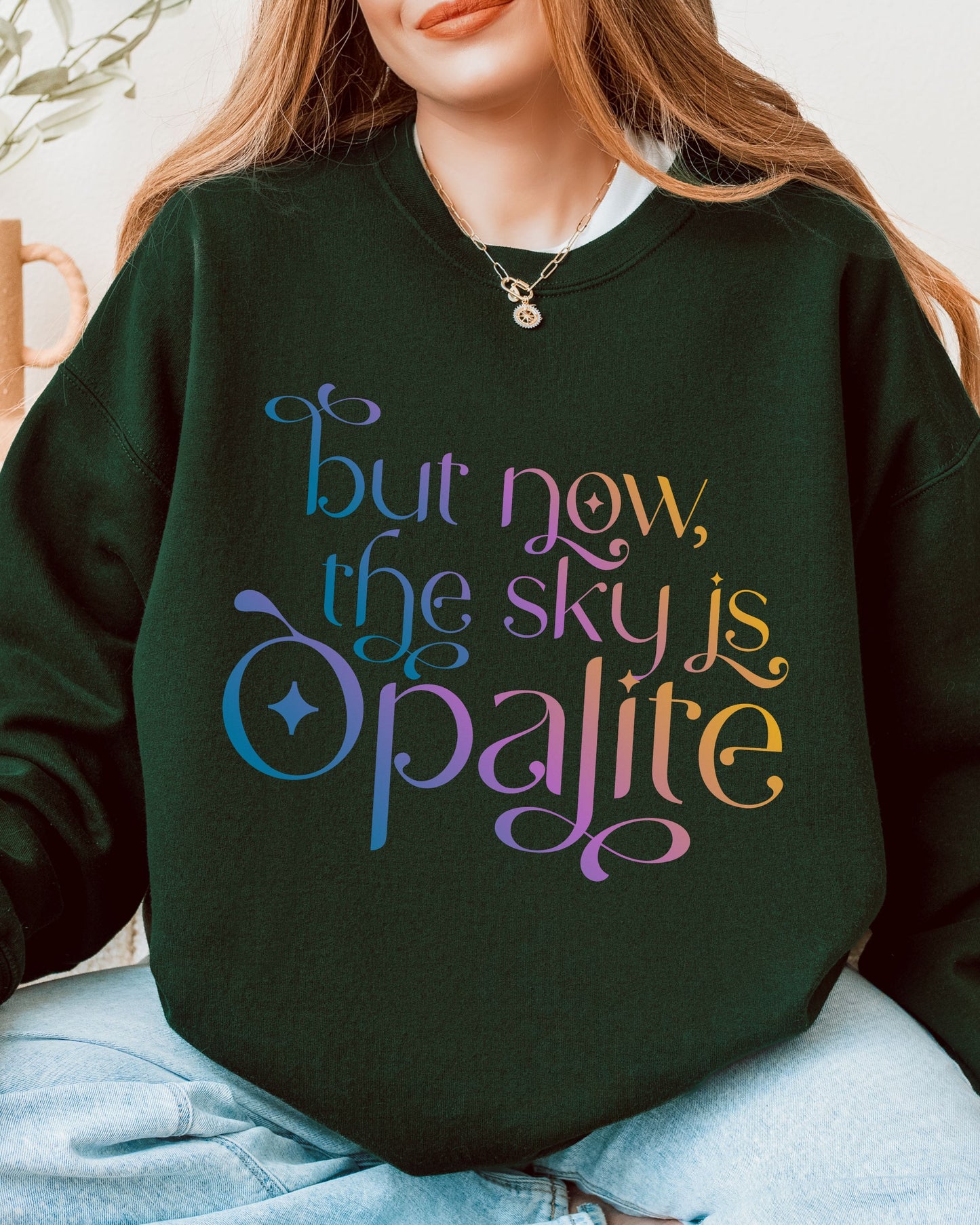 Opalite Showgirl Sweatshirt – Colorful Gradient Aesthetic Crewneck