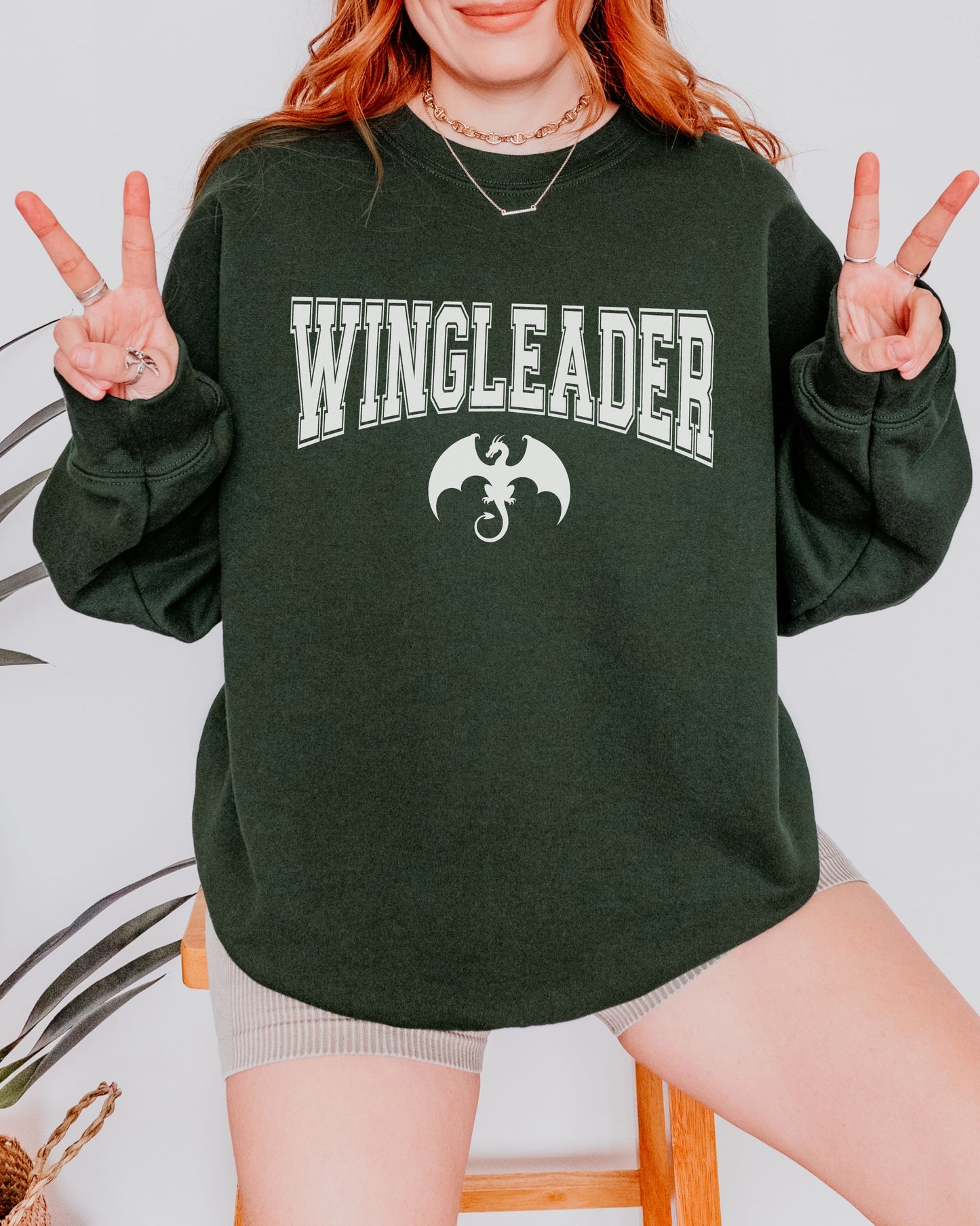 Wingleader Sweatshirt – Gildan Fantasy Dragon Bookish Crewneck